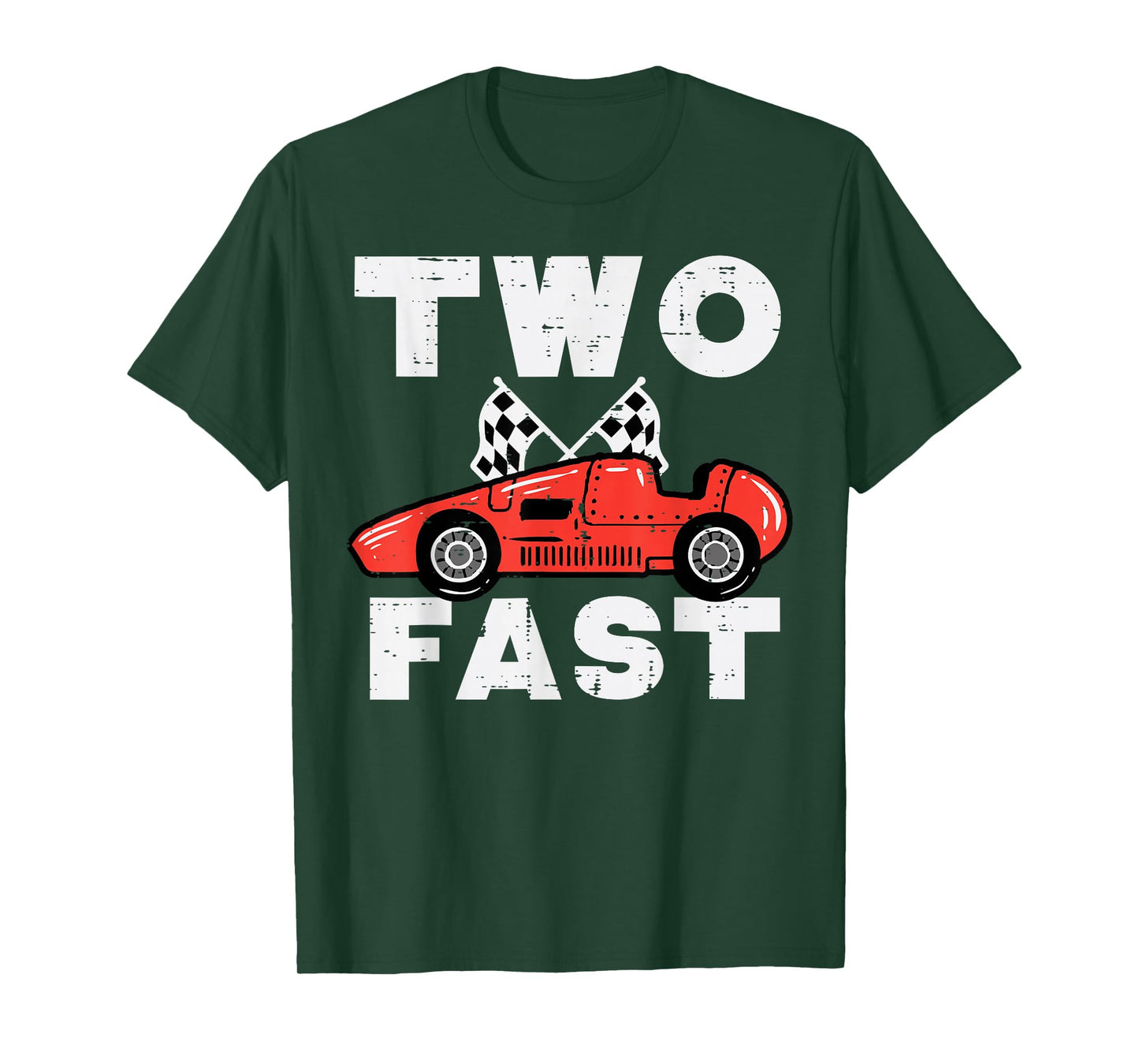 2nd Birthday Race Car Two Fast 2 Year Old Bday Boys Kids T-Shirt