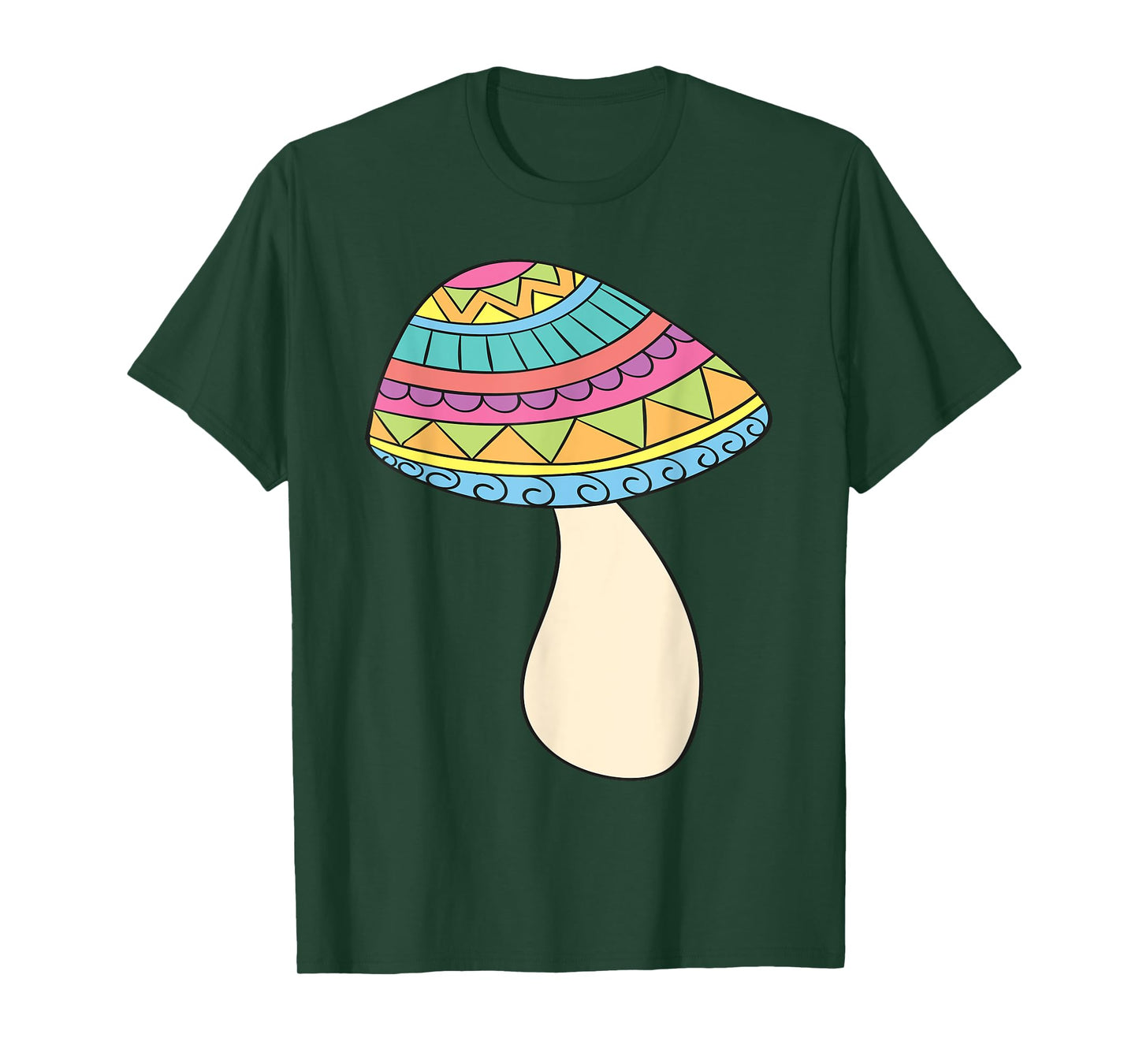 PSYCHEDELIC MUSHROOM T-Shirt Trippy Fungi Rainbow Tee Shirt