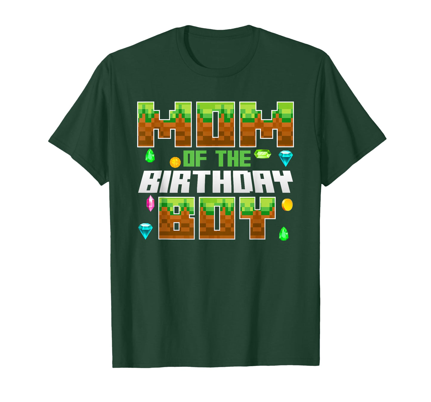 Mom Of The Birthday Boy Video Gamer Pixel Number T-Shirt