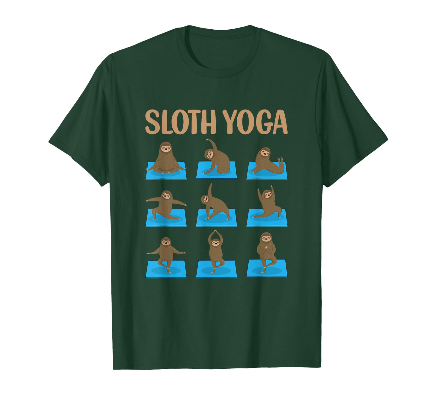 Sloth Yoga Cute Animal Baby Sloth Yoga Poses Zen Graphics T-Shirt