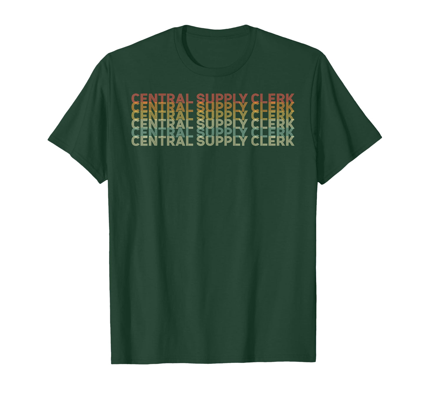 Retro 70s Central Supply Clerk Job Title T-Shirt