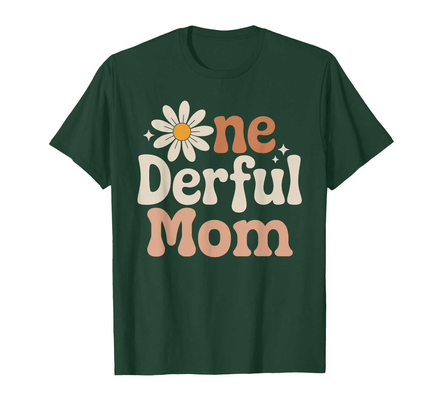 One derful Mom Wild One Daisy First Birthday Family Party T-Shirt