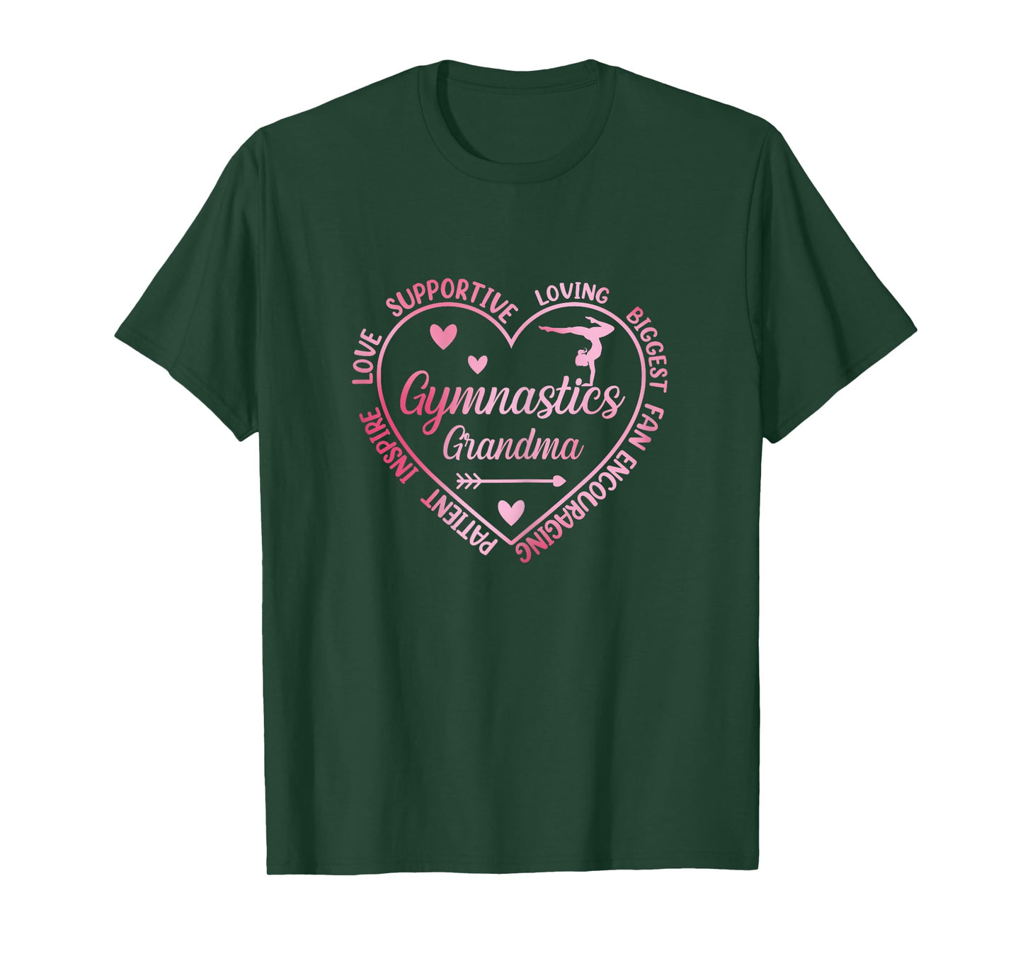 Gymnastics Grandma Heart Gymnast Grandma Matching Family T-Shirt