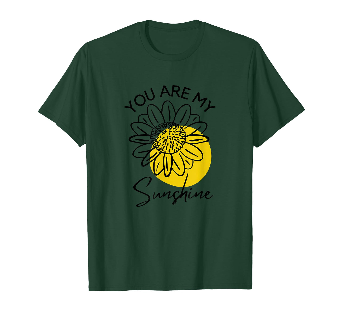 Women's Summer You Are My Sunshine Sunflower Garden Graphic T-Shirt