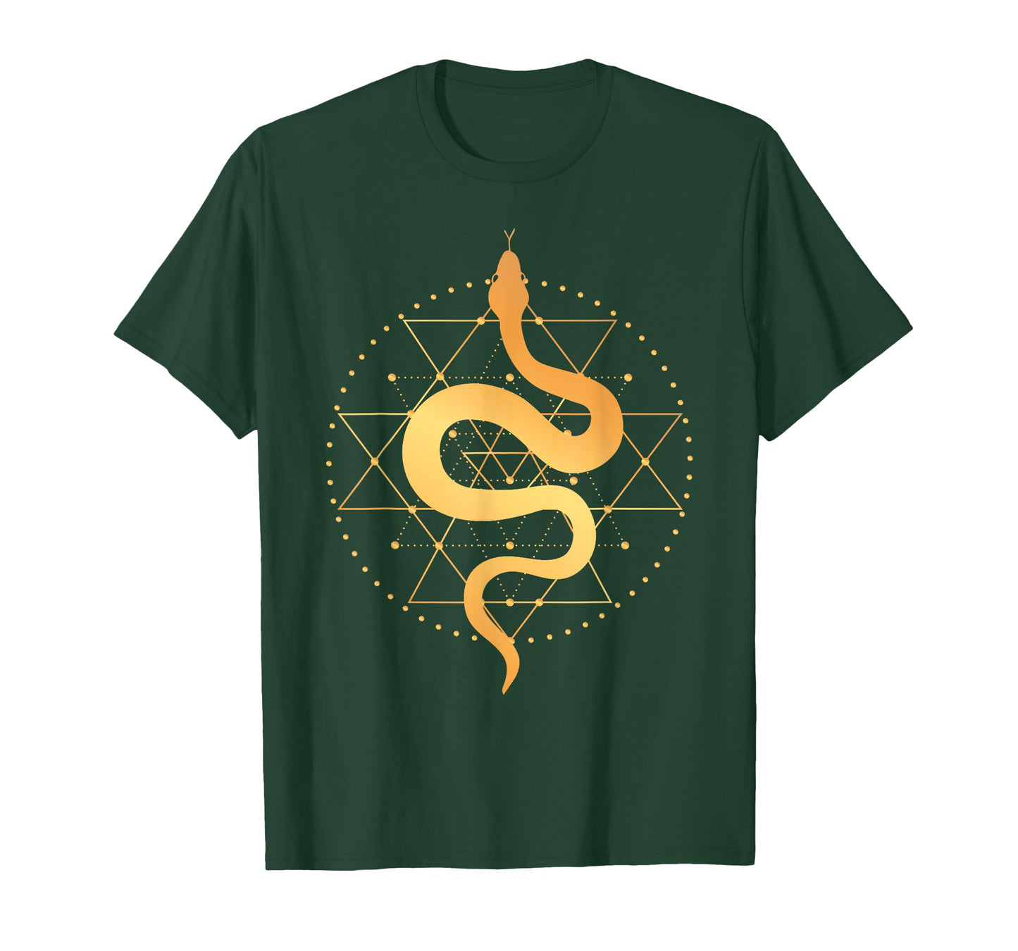 Sacred Geometry Art Magic Sacred Snake Goth Occult T-Shirt