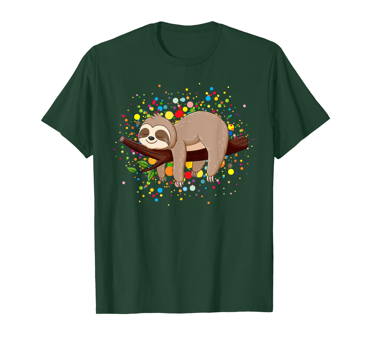 Funny Sloth Lovers Polka Dots Happy Dot Day Girls Boys Kids T-Shirt