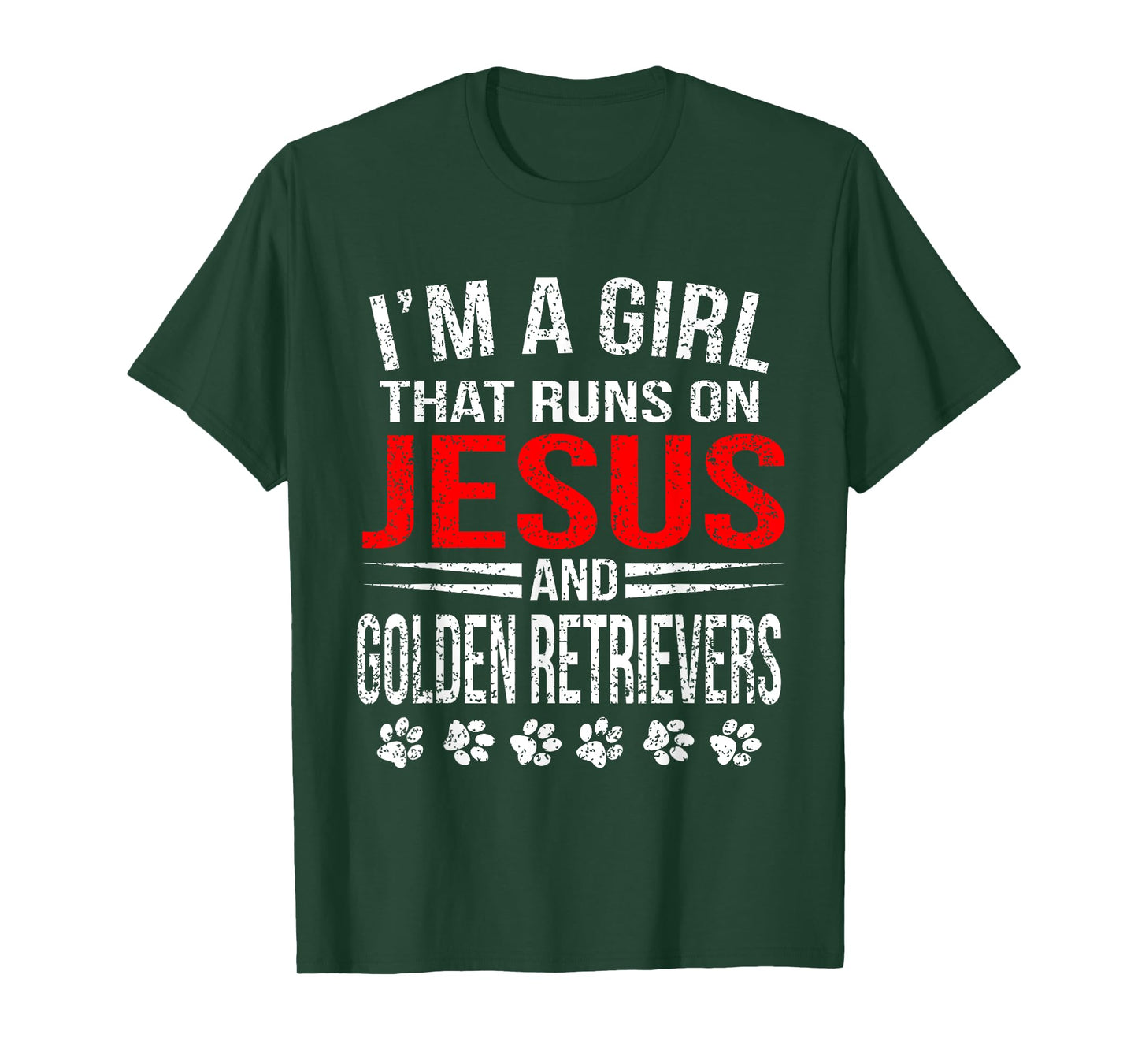Jesus & Golden Retrievers Girl That Runs On Dog T-Shirt T-Shirt