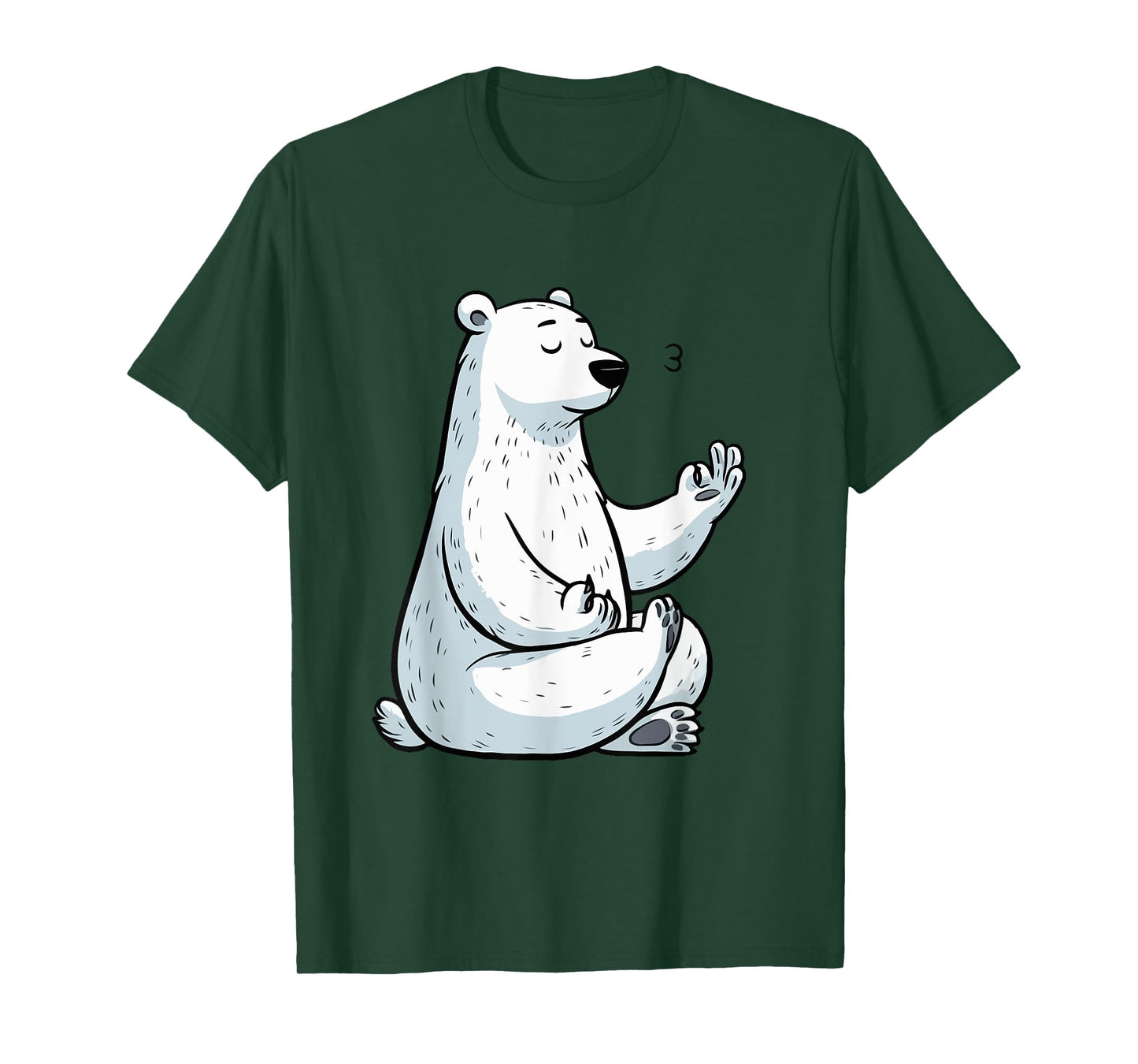 Meditation Polar Bear Yoga Pose Relaxing Animal T-Shirt