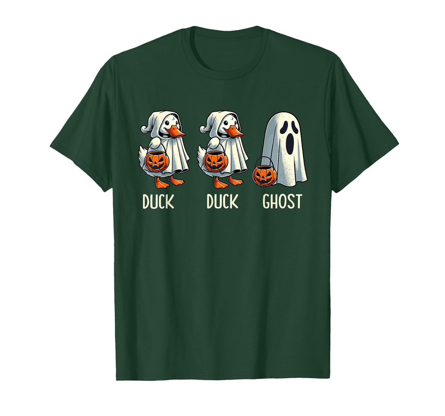 Duck Ghost Pun Trunk or Treat Trick or Treat Funny Halloween T-Shirt