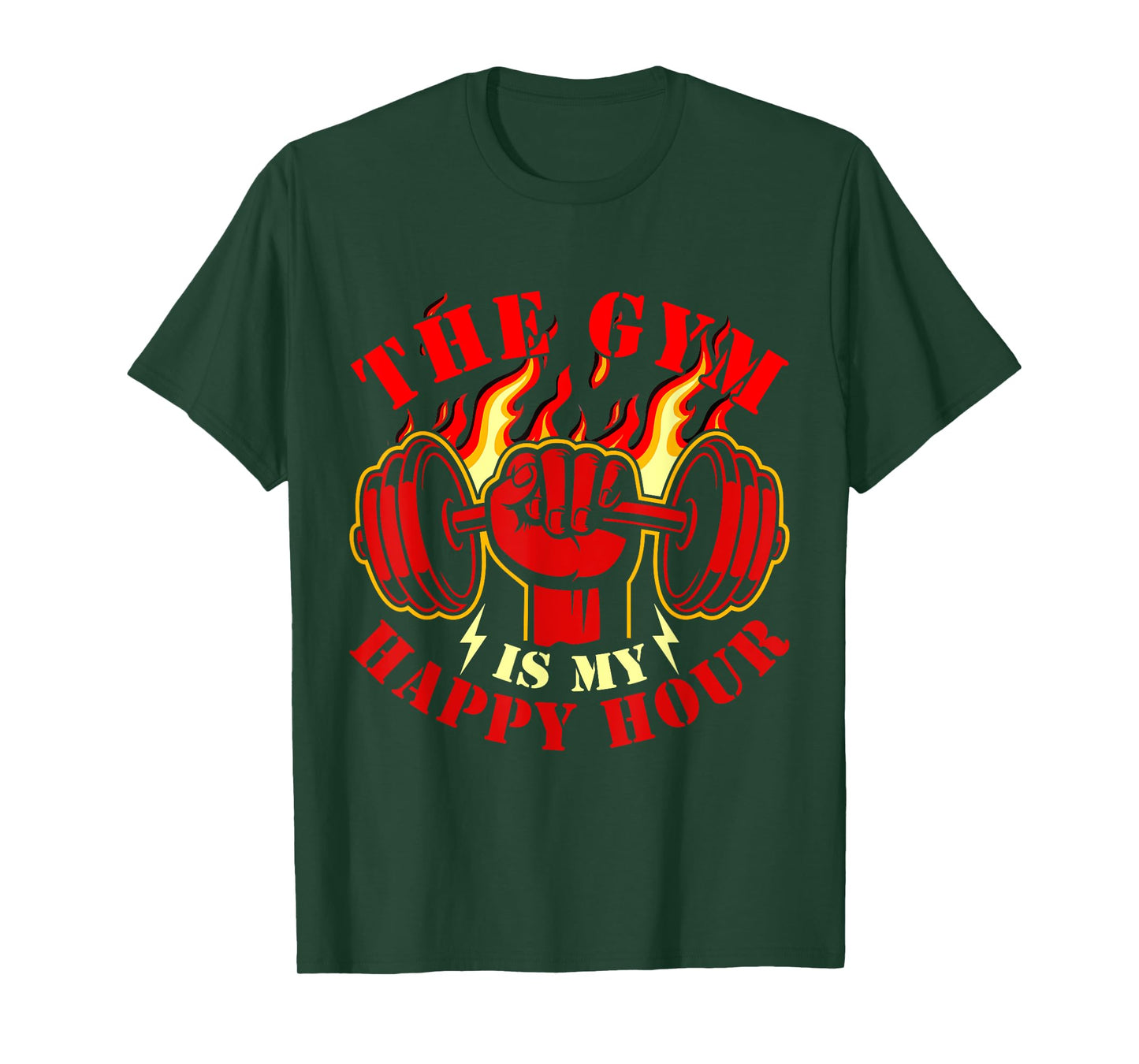 Fitness The Gym Is My Happy Hour Meme Vintage Funny Saying T-Shirt
