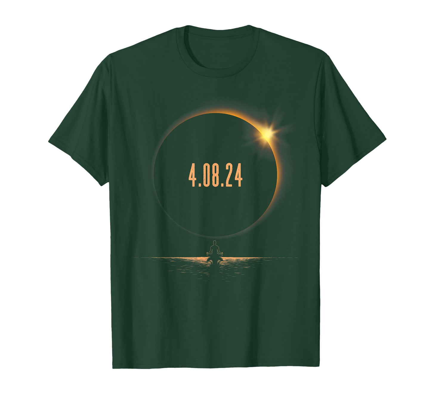 America Totality Male Yoga 4.08.24 Total Solar Eclipse 2024 T-Shirt
