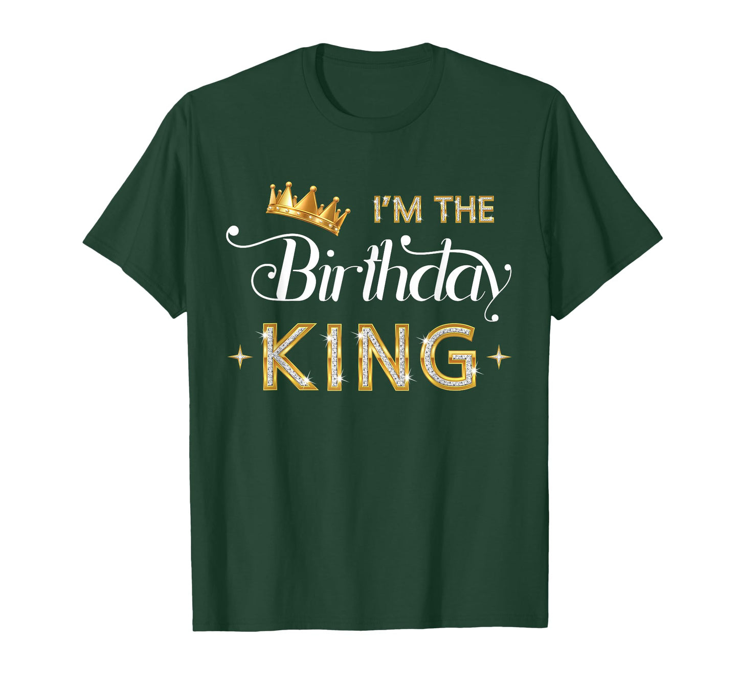 I'm The Birthday King Bday Party Crown Men Boys T-Shirt
