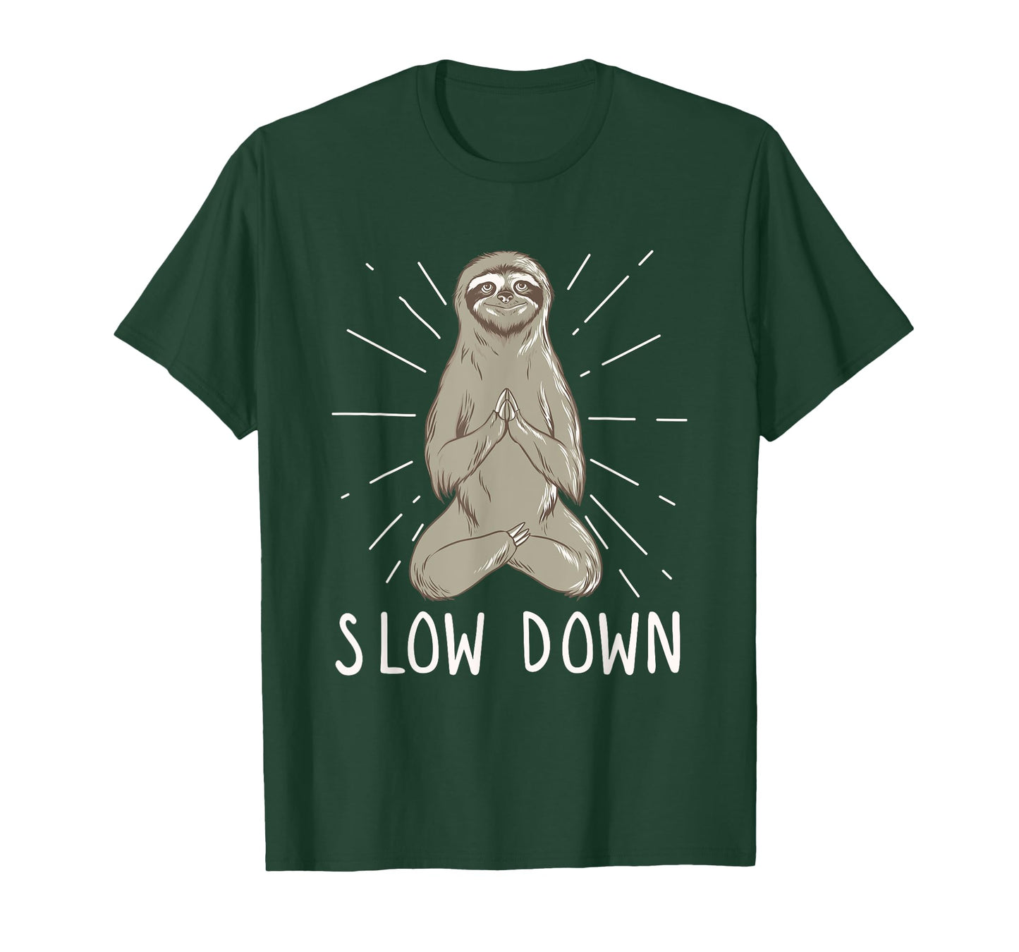 Slow Down Yoga Sloth - Funny Meditation & Yoga T-Shirt