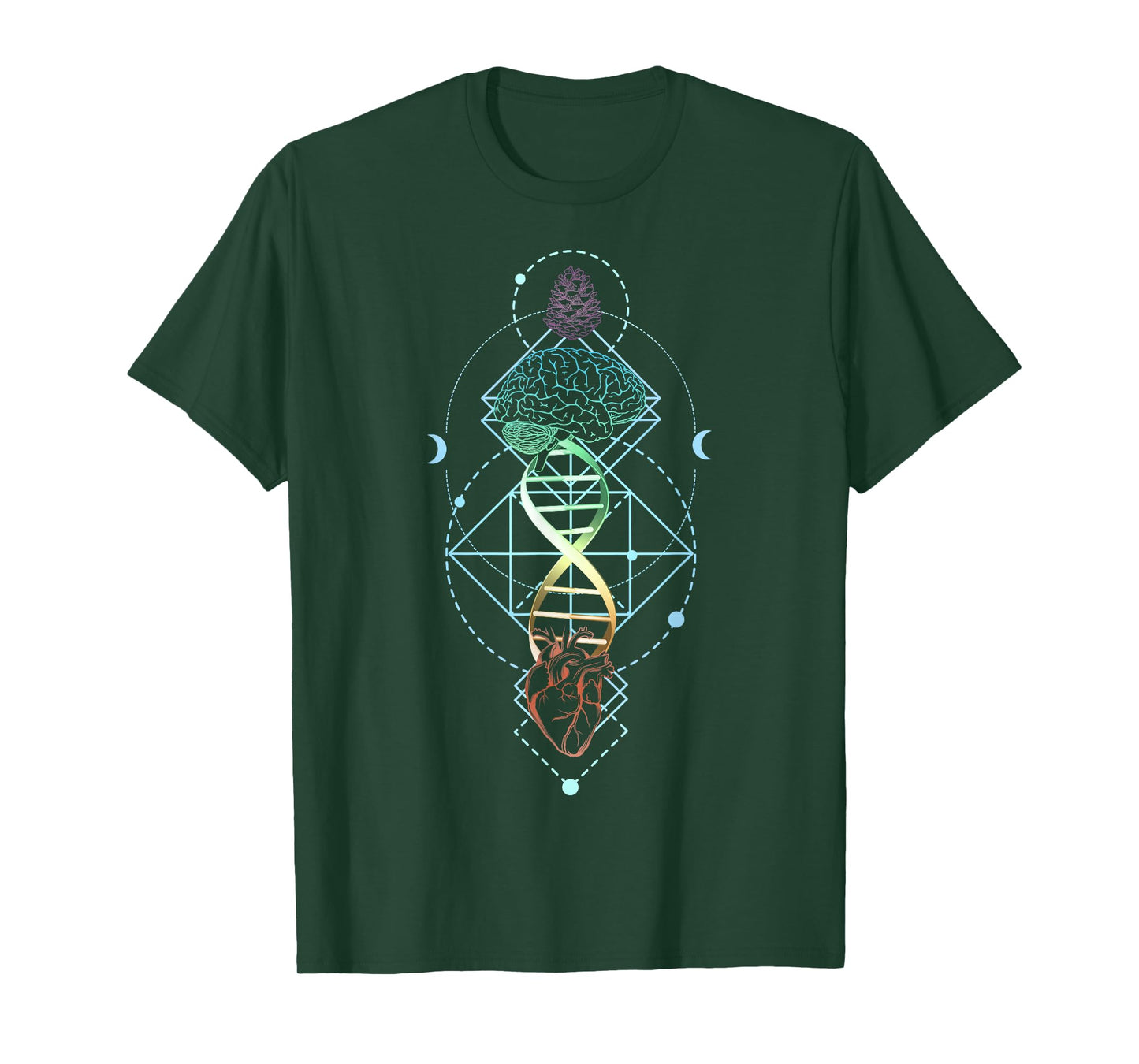 Pineal Gland Pine Cone Third Eye Mind Opening Heart T-Shirt