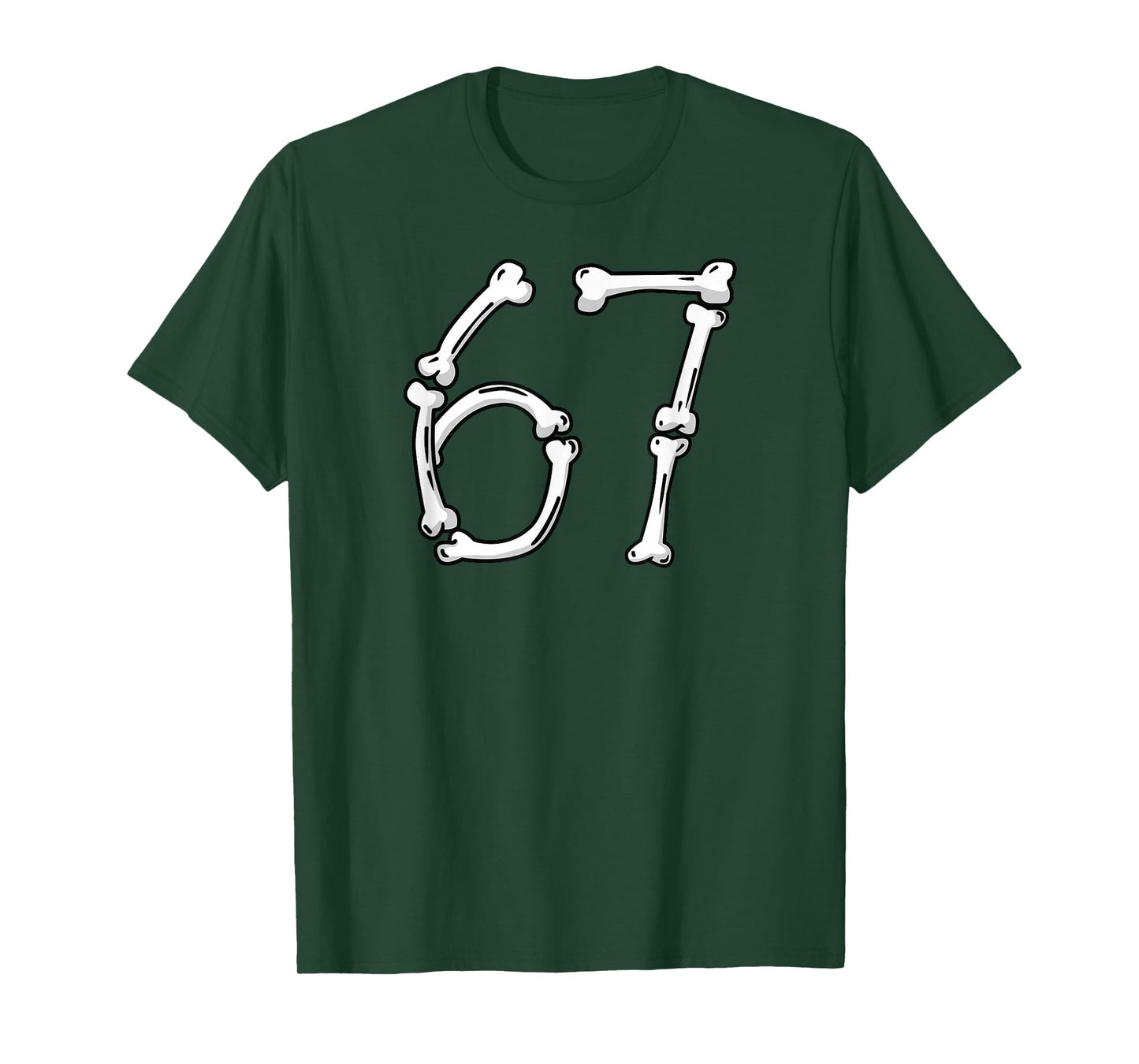 Halloween Number 6 7 Bones Skeleton Costume T-Shirt