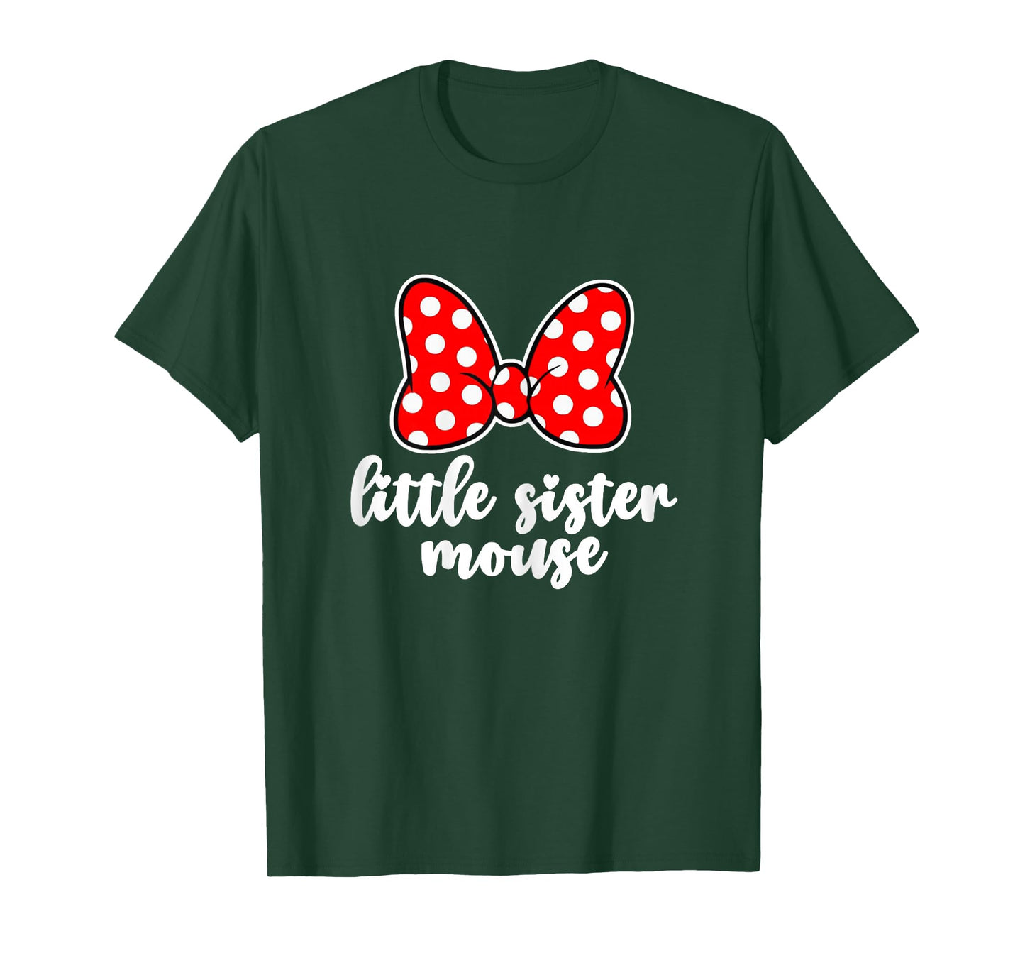 Kids Little Sister Mouse Bow Family Vacation -Youth, Toddler T-Shirt