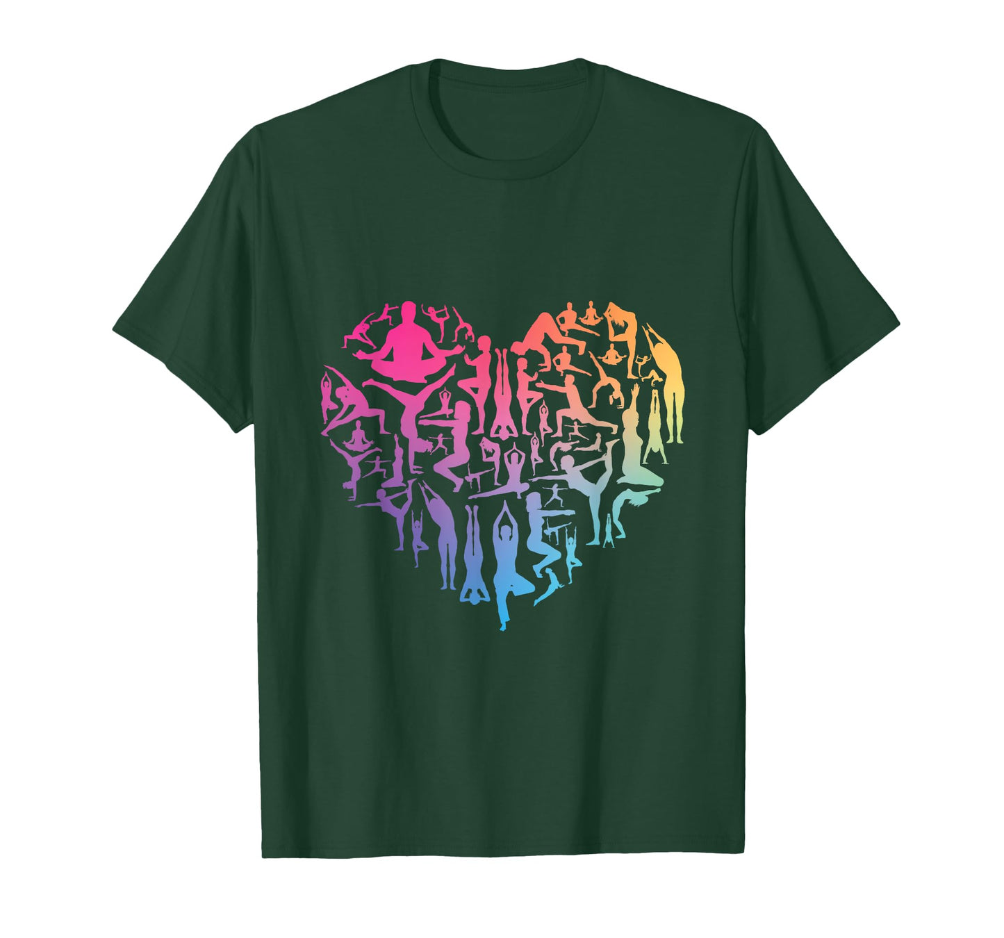 Love Yoga heart meditation pose men girl women Zen Spiritual T-Shirt