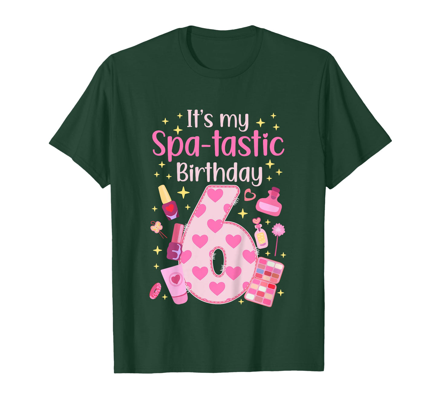 Kids 6th Spa Birthday Six Year Old Spa B-Day Girls Spa Party T-Shirt