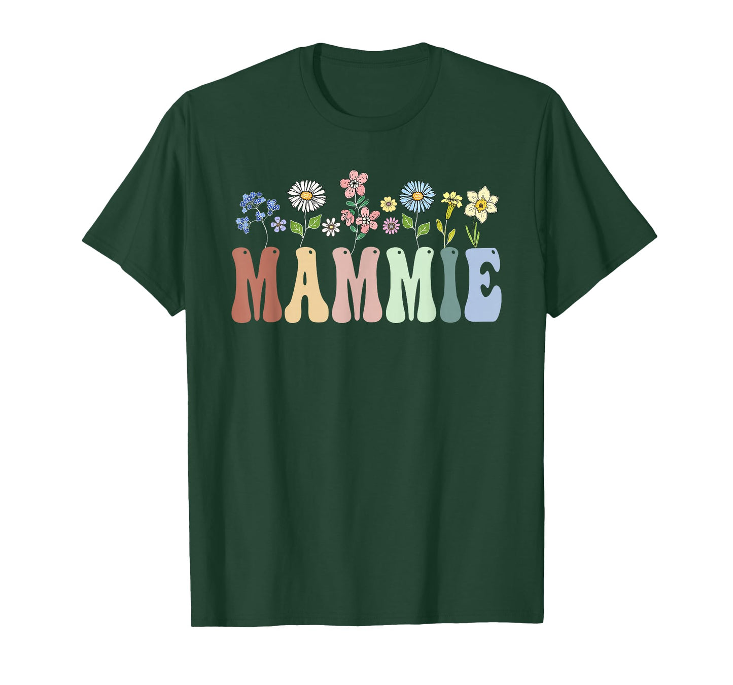 Mammie Gifts Women Wildflower Floral Design Mammie T-Shirt