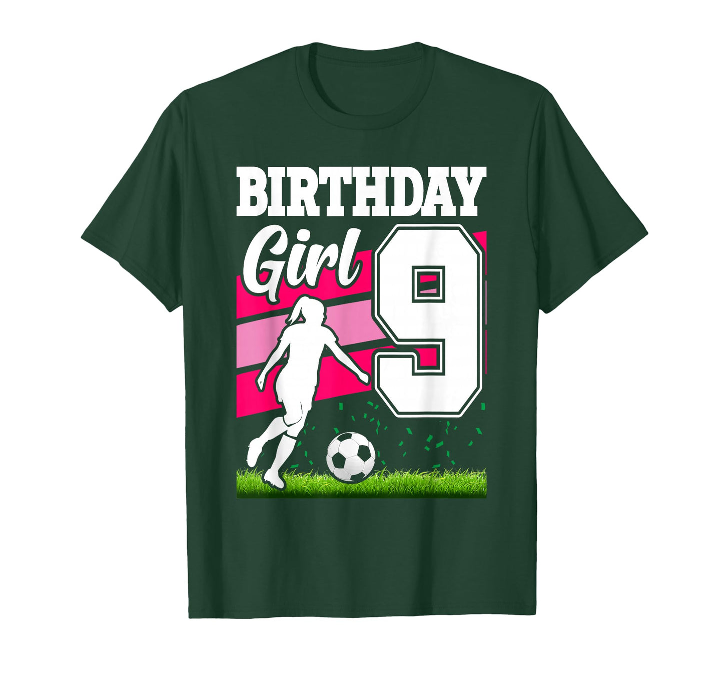 9 Year Old Soccer Birthday Party Theme 9th For Girl T-Shirt