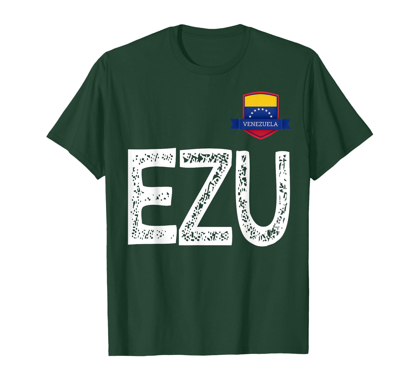 Venezuela Human-Flag Letter E and Letter Z and U Venezuela T-Shirt