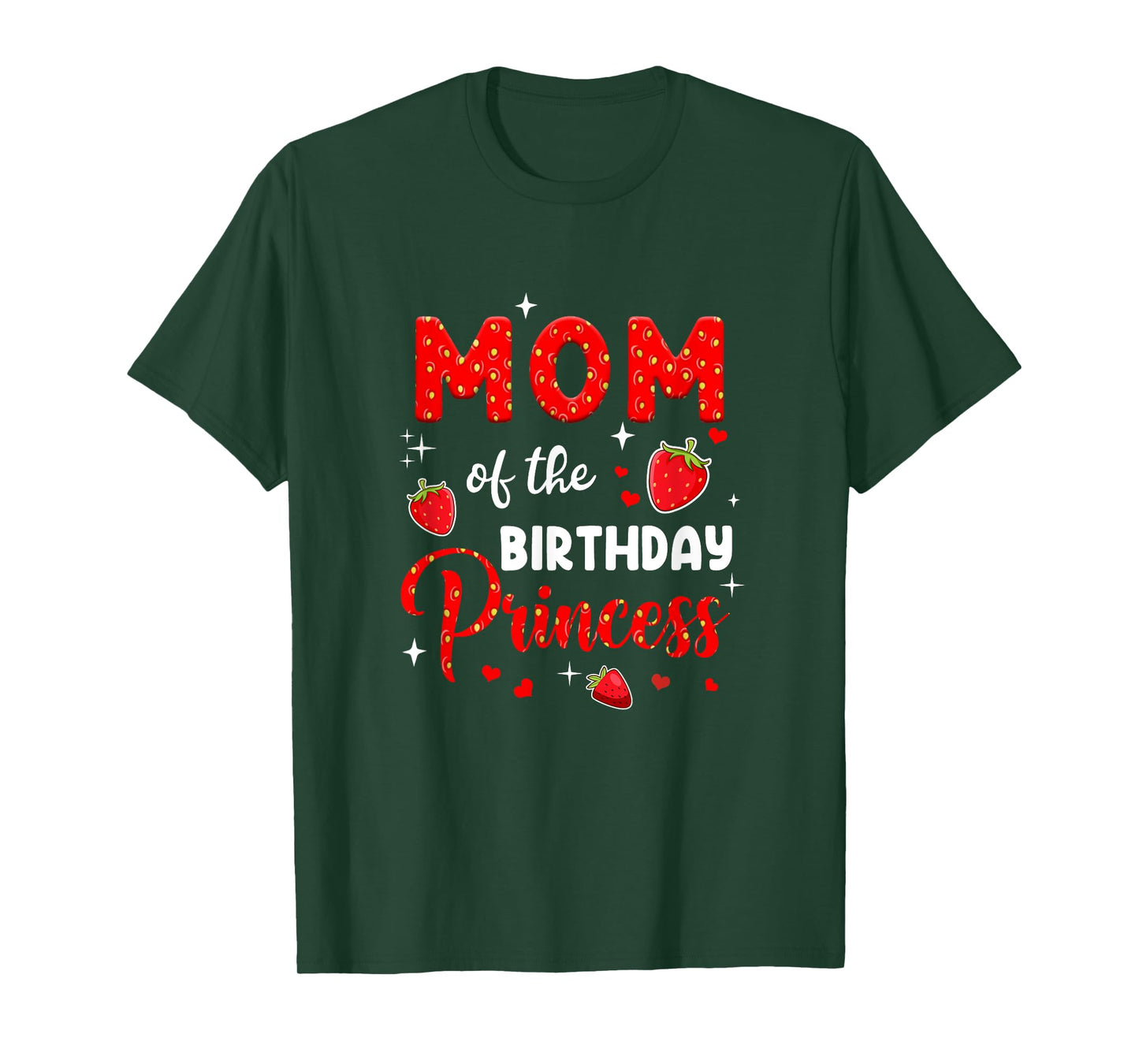 Mom Of The Birthday Princess Strawberry Theme Bday Party T-Shirt