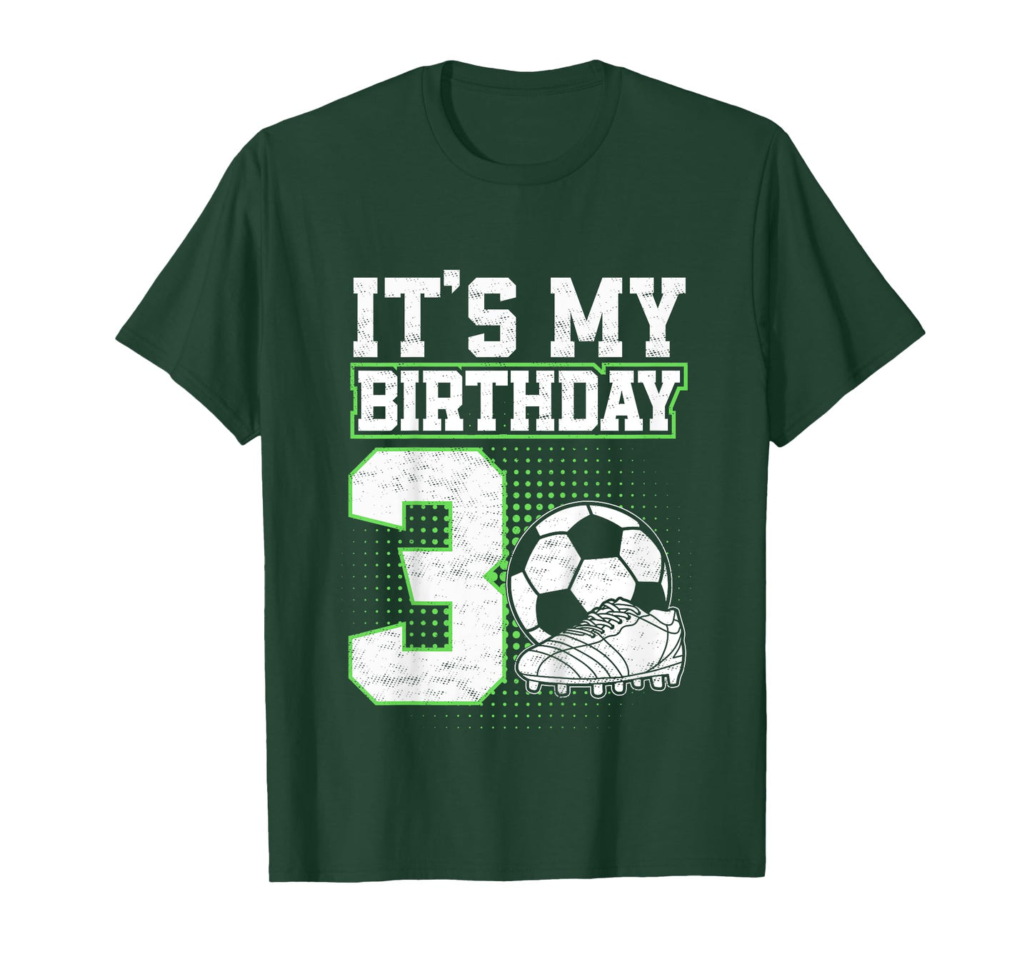 Kids 3 Year Old Soccer Boy Its My 3rd Birthday Soccer Ball T-Shirt