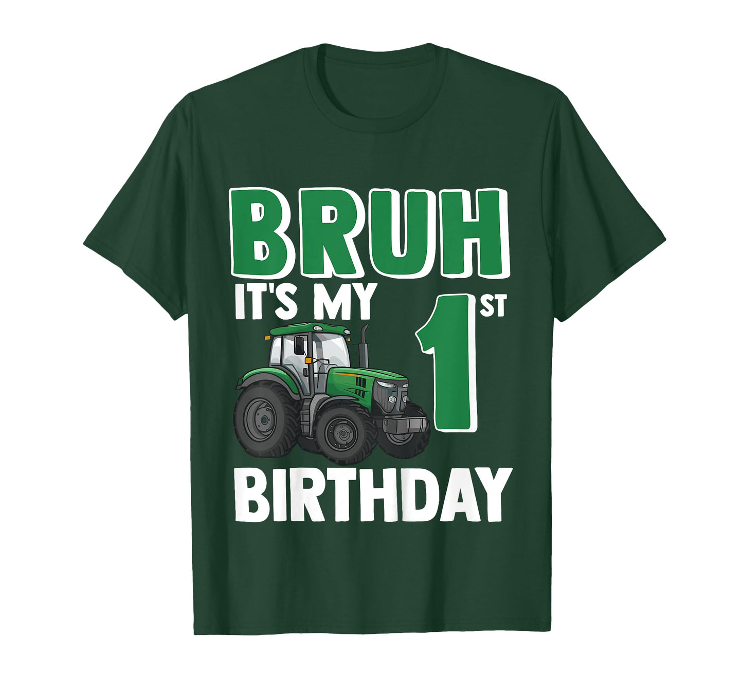 Kids One 1yr 1st Tractor Birthday Boy Boys Farmer Farm 1 Year Old T-Shirt