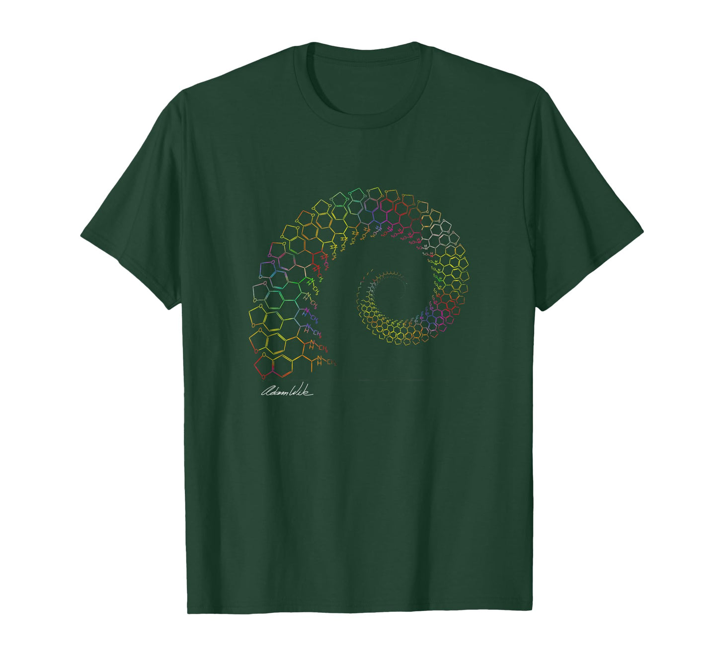 MDMA Spiral EDM Dance Party Fractal Trippy Design T-Shirt