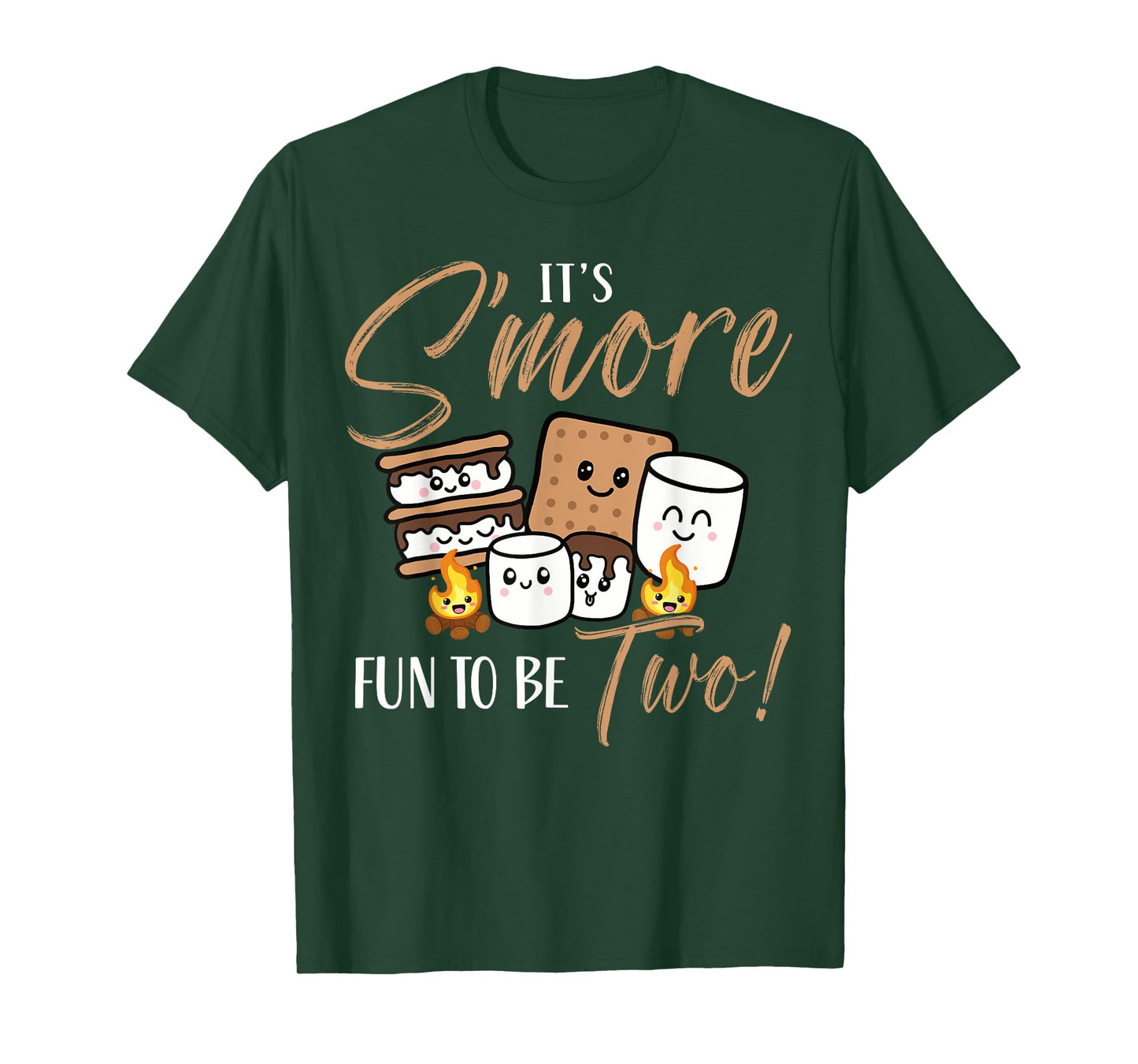 It's S'more Fun To Be Two 2nd Birthday Campfire Marshmallow T-Shirt