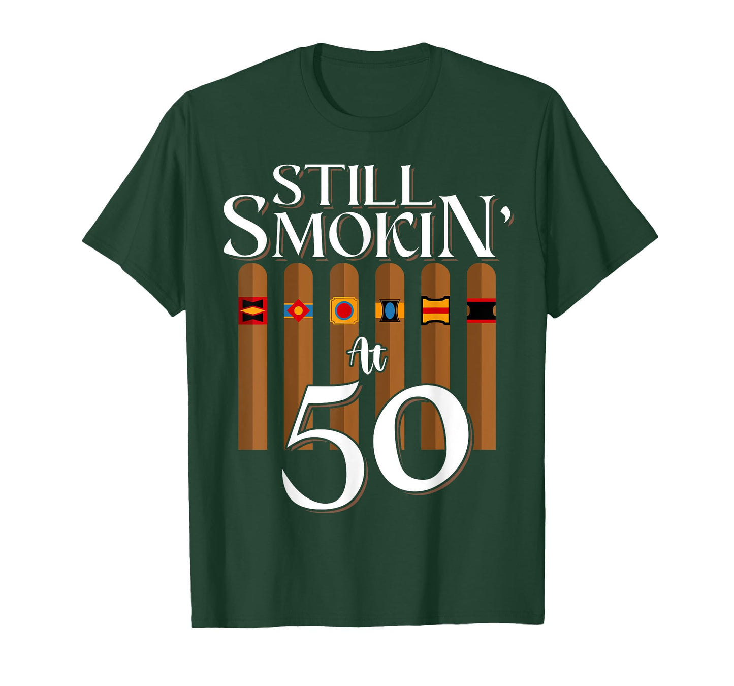 Still Smoking Cigars 50th Years Old Birthday Dad Smoker T-Shirt