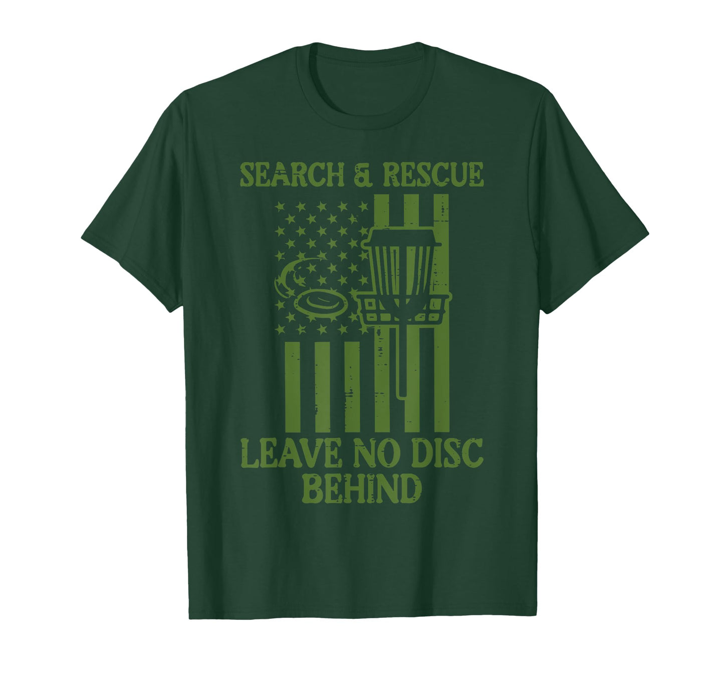 Search Rescue No Disc Behind Flag Frisbee Golf Men Women Kid T-Shirt