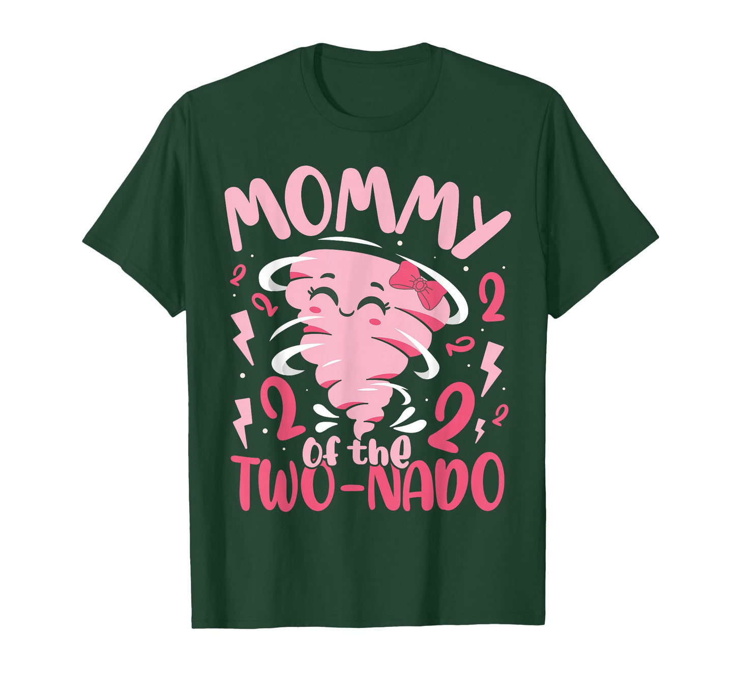 Mommy of the Two-nado Tornado Theme 2nd Birthday Party Kids T-Shirt