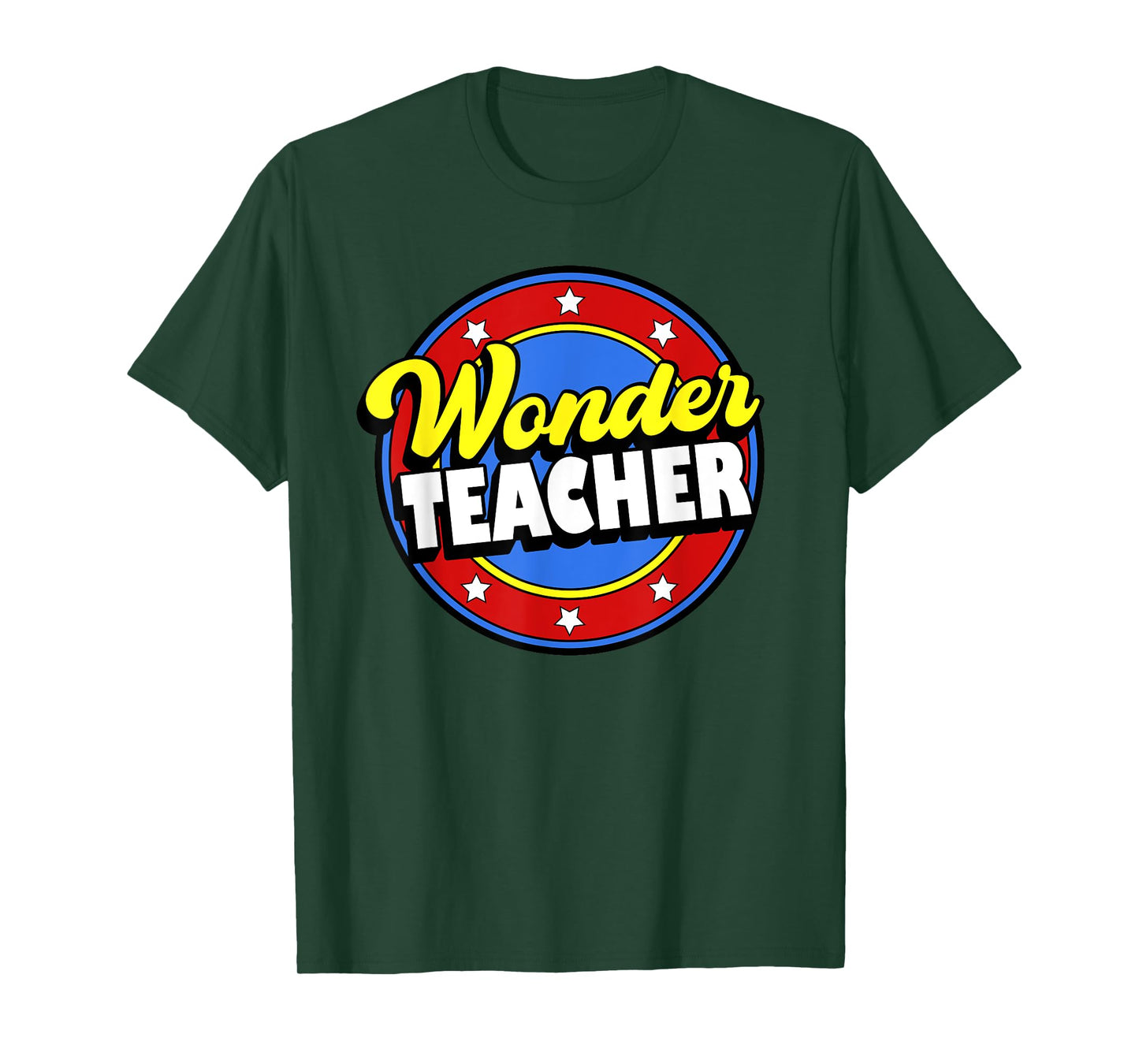 Wonder Teacher Super Woman Power Superhero Back to School T-Shirt