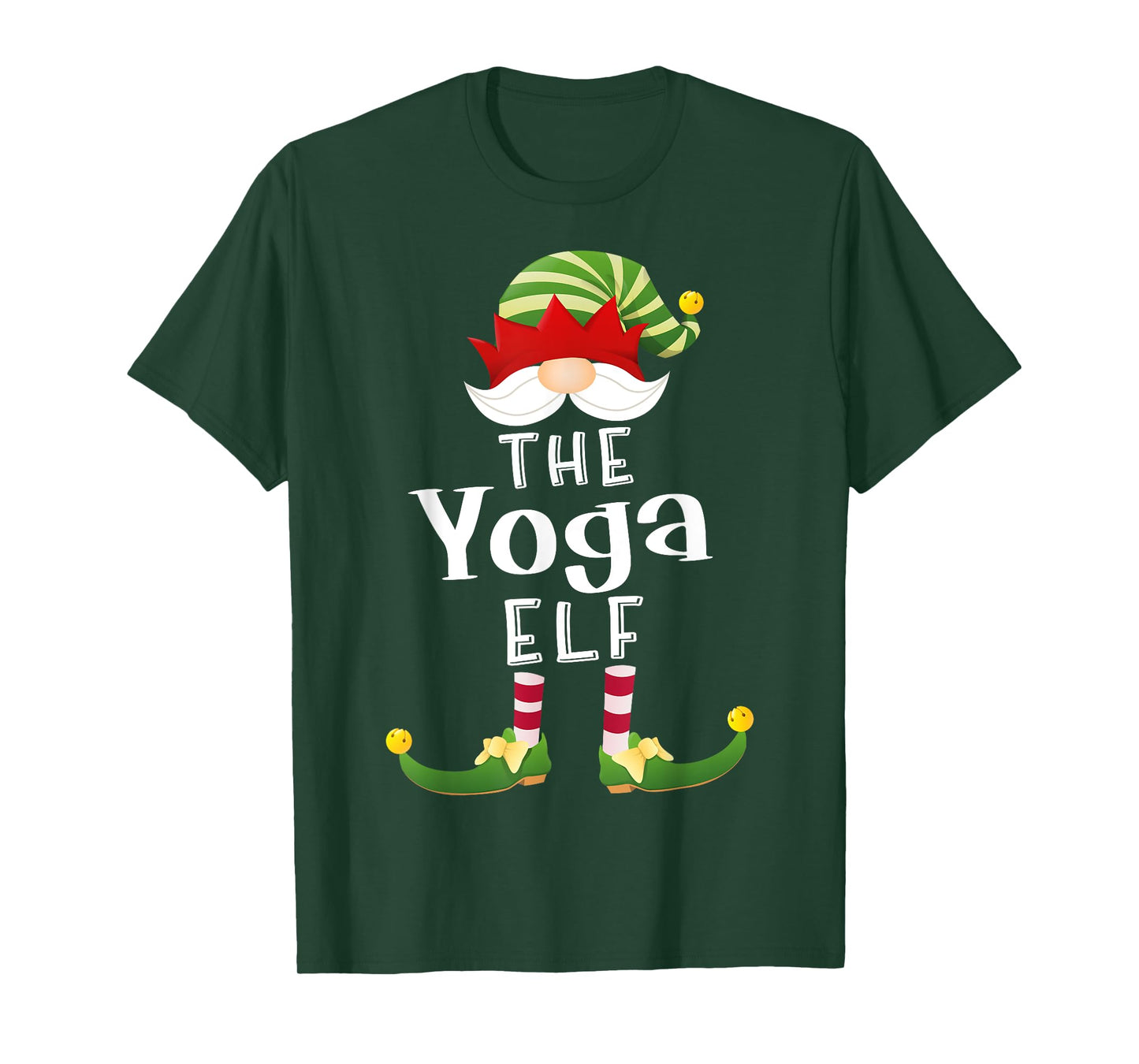 Yoga Elf Group Christmas Funny Pajama Party T-Shirt