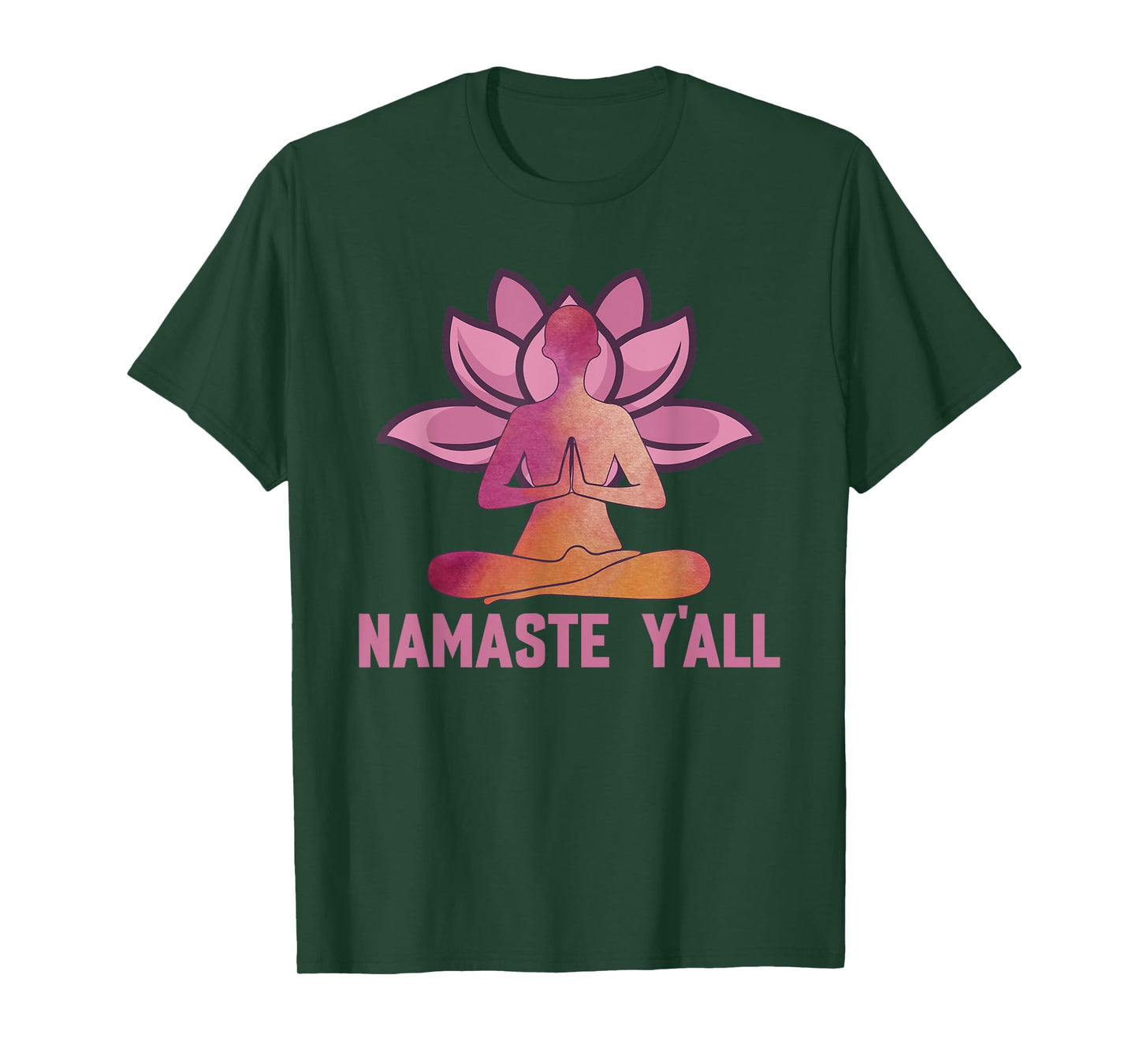 Namaste Y'all - Meditation & Yoga Lotus Flower Positivity T-Shirt