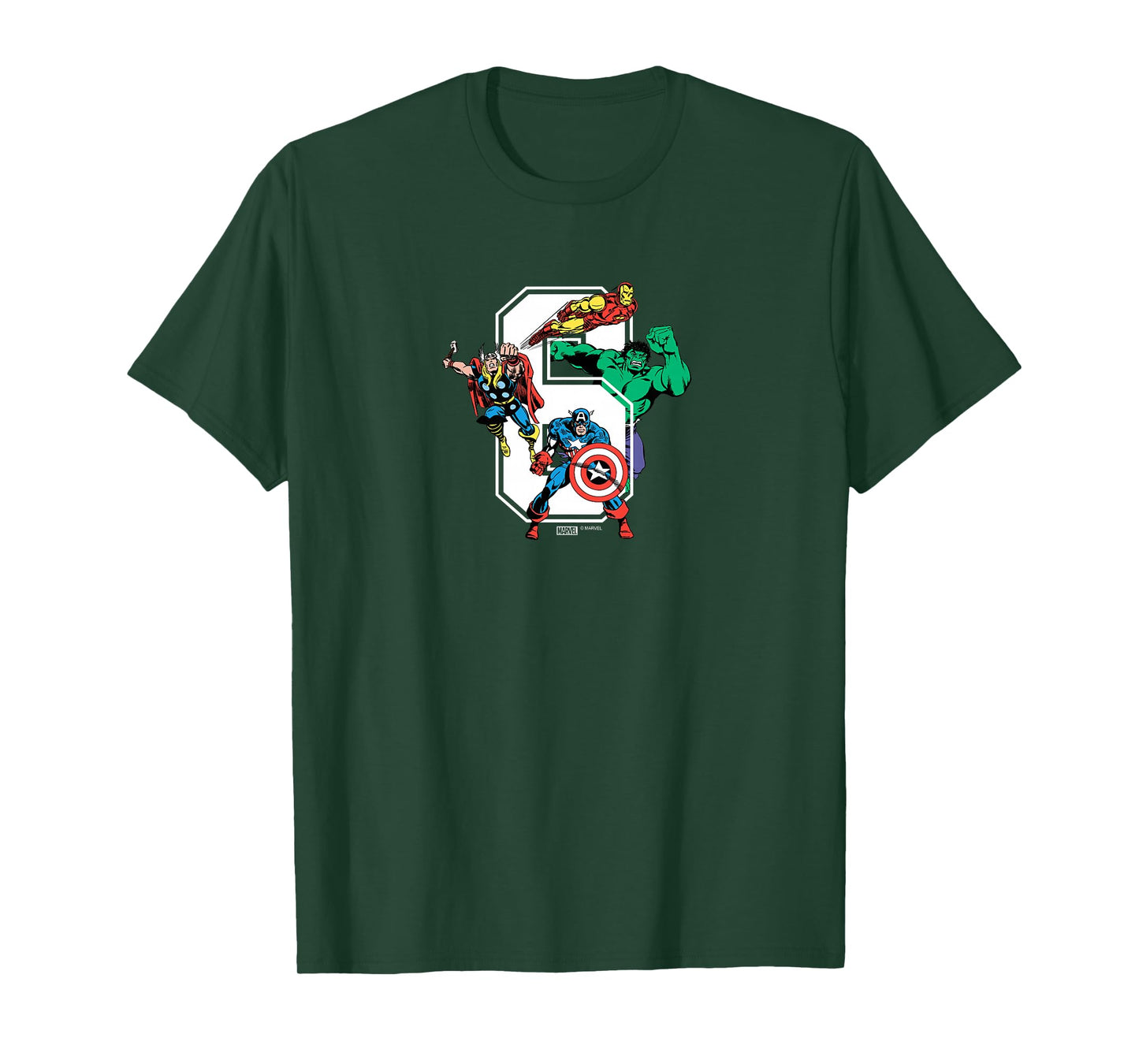 Kids Marvel - Avengers 6th Birthday T-Shirt