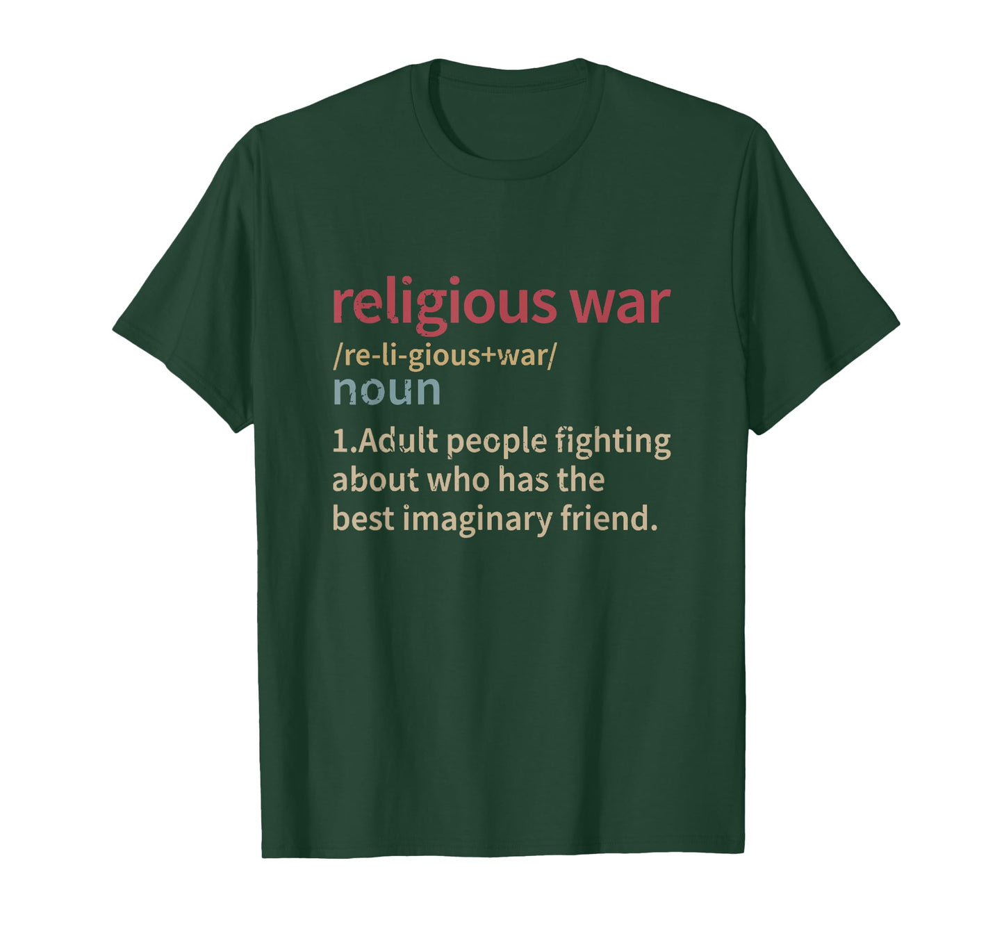 Vintage Religious War Definition Anti-religious Activist T-Shirt
