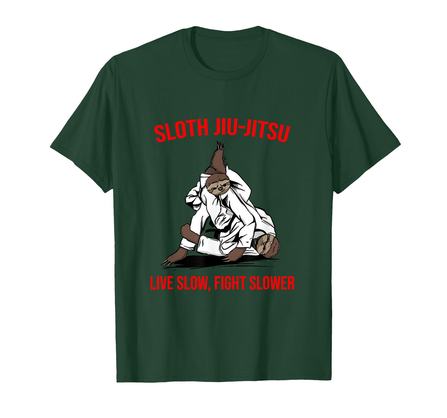 Jiu Jitsu Fighting Sloth Brazilian BJJ Training T-Shirt