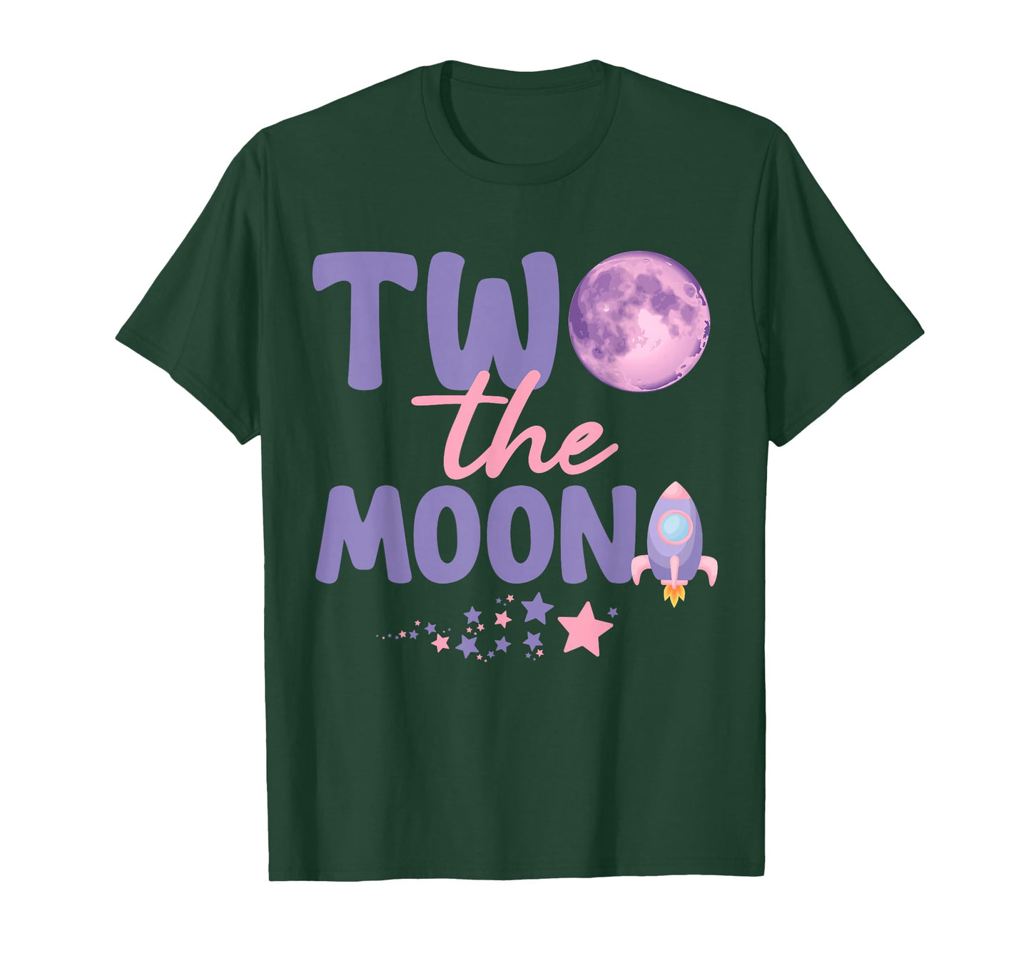 Two The Moon Birthday Outfit Girl 2 Year Old 2nd Birthday T-Shirt