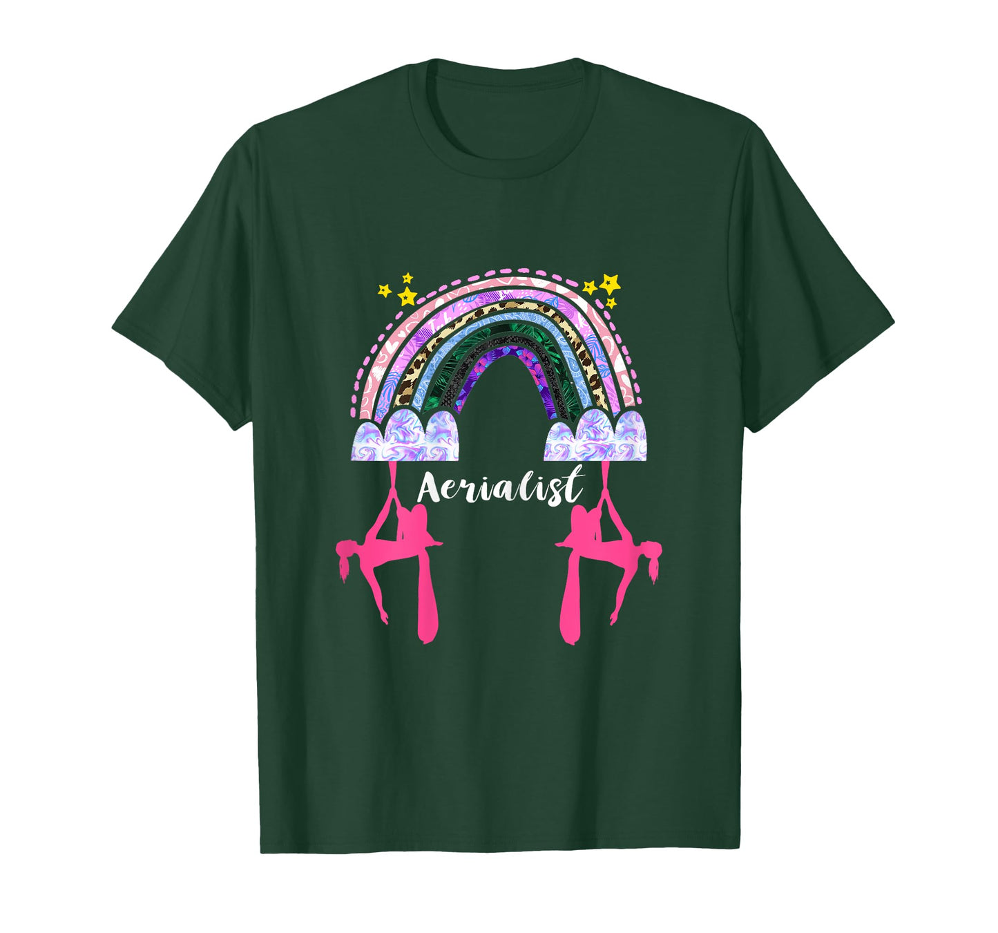 Hanging Aerialist Rainbow Aerial Silk Aerial Hoop Aerial T-Shirt