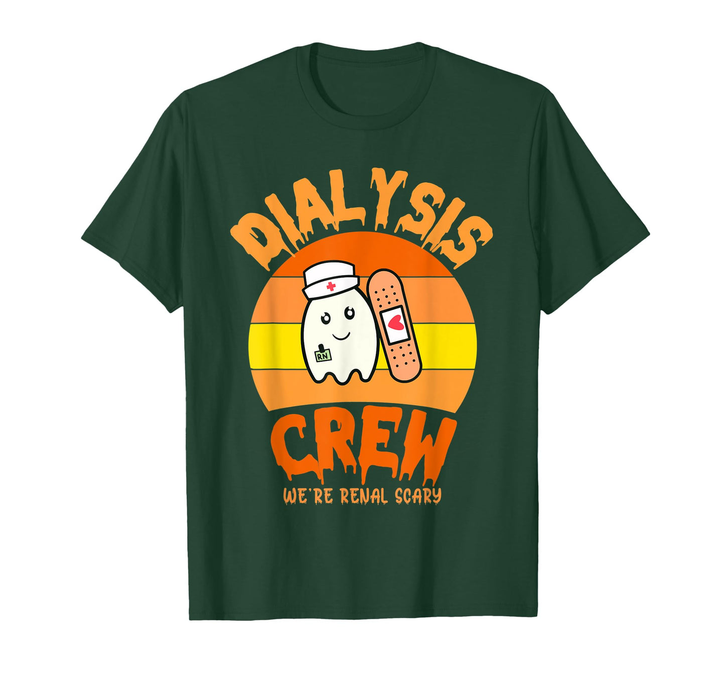 Halloween Dialysis Technician Nurse Crew We're Renal Scary T-Shirt