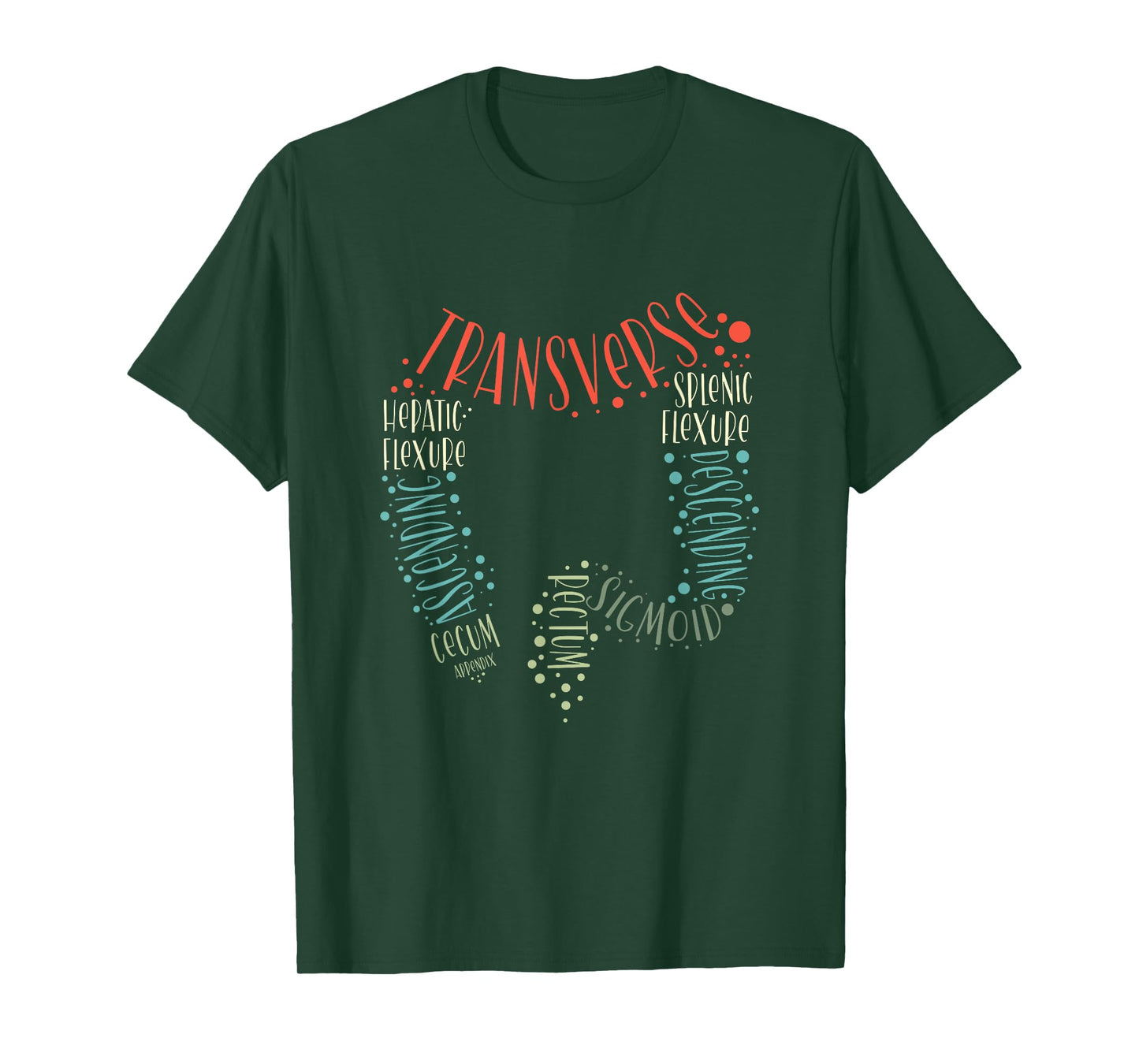 GI Endoscopy Nurse Endo Tech Colonoscopy Colon Anatomy T-Shirt