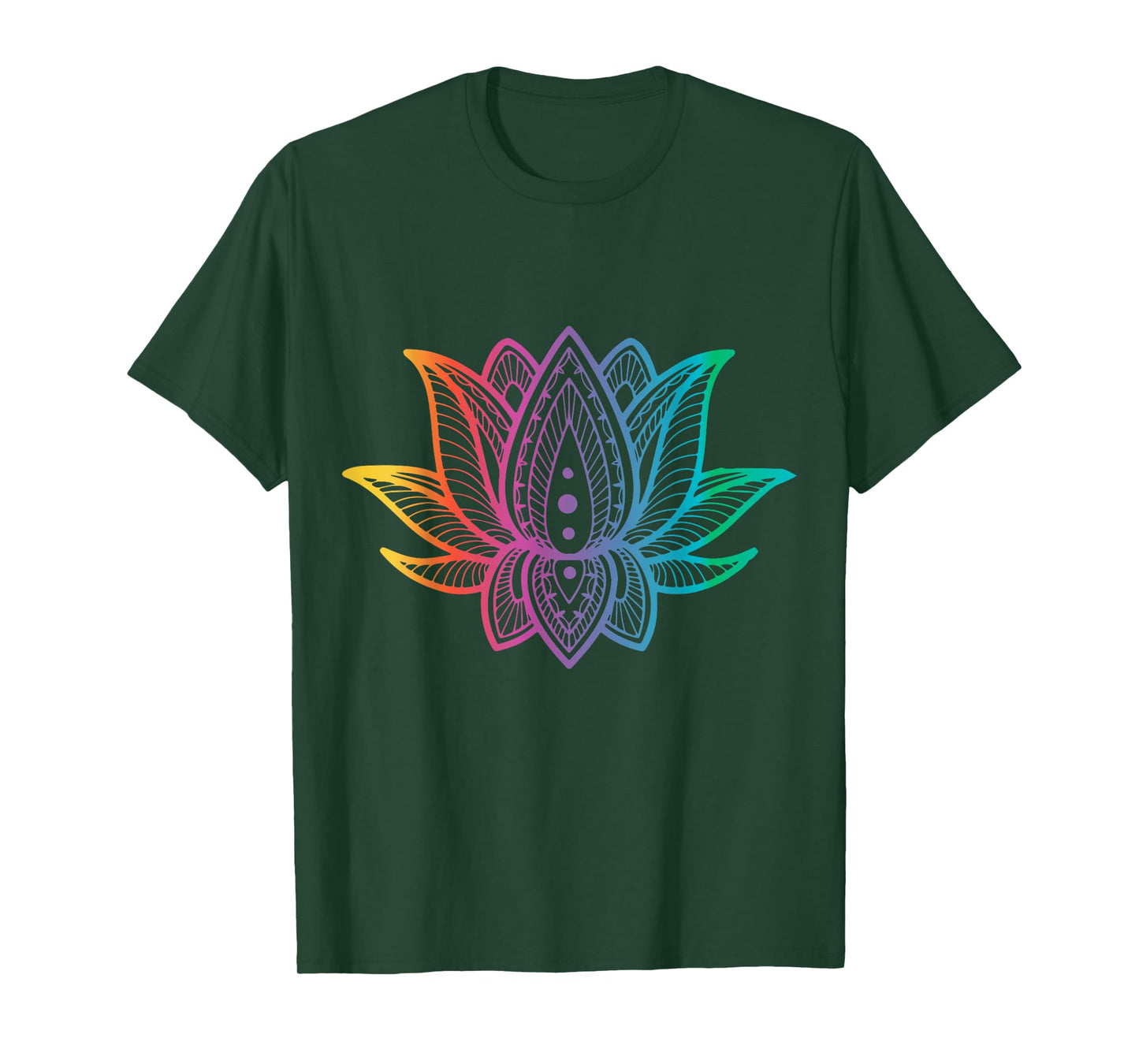 Mandala Tee For Women Lotus Flower Graphics T-Shirt
