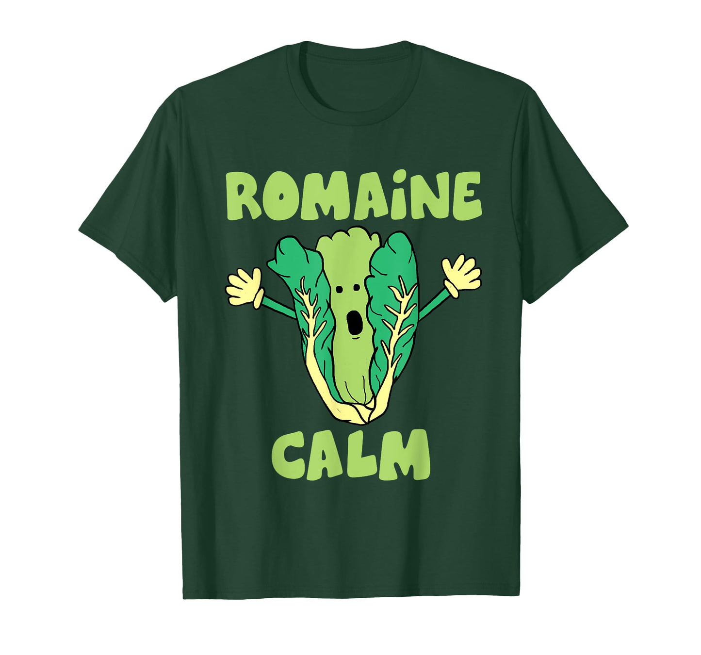 Romaine Calm Funny Pun Gardening Lettuce Vegetable Lovers T-Shirt