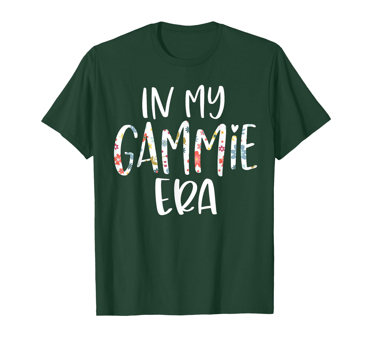 In My Gammie Era Flower Letter Floral Cute Gifts For Gammie T-Shirt