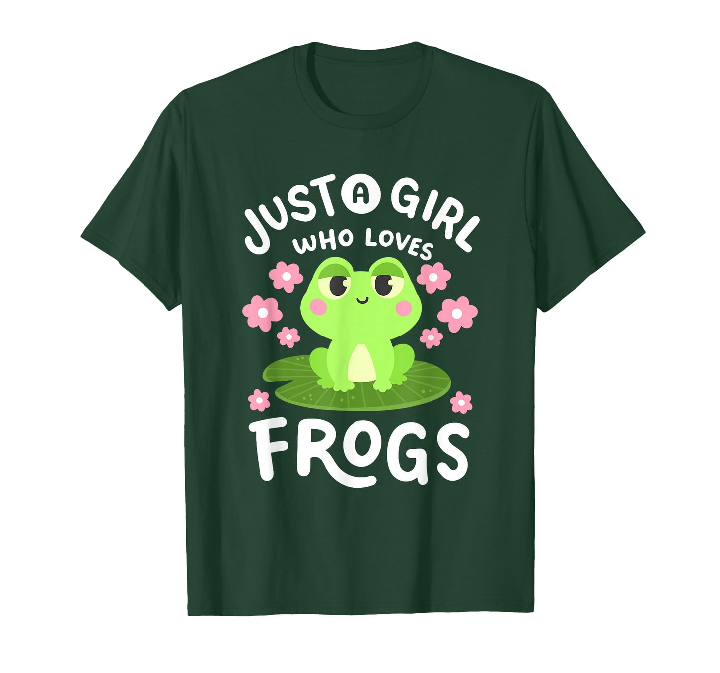 A Girl Who Loves Frogs Kawaii Frog Lovers Women Girls Kids T-Shirt