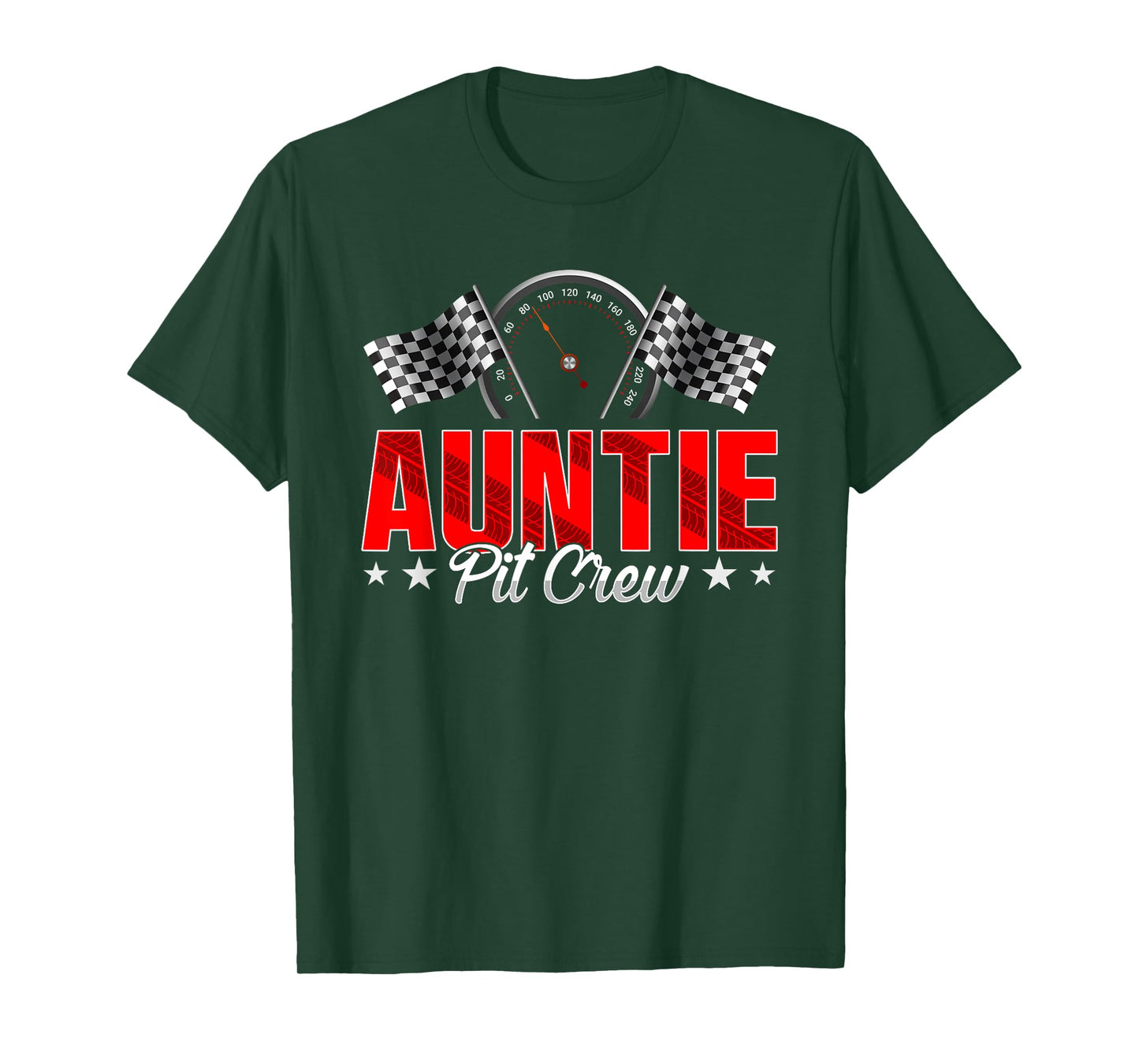 Race Car Birthday Party Racing Family Auntie Pit Crew T-Shirt