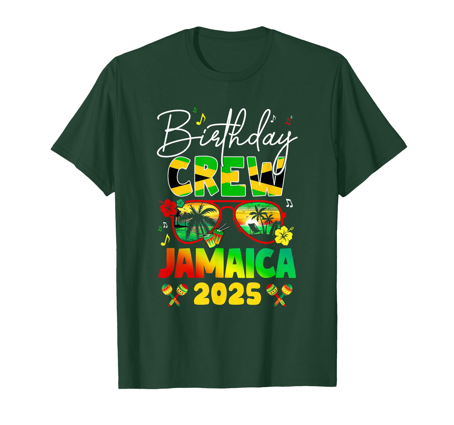 Birthday Crew Jamaica 2025 Birthday Girl Party Matching T-Shirt