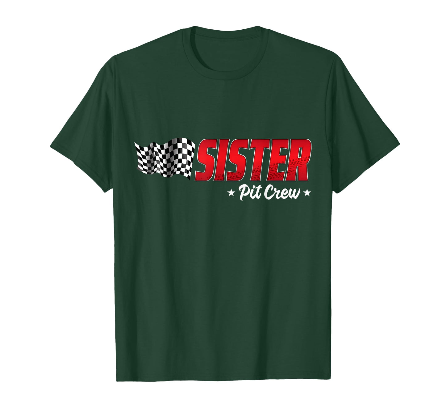 Sister Pit Crew Race Car Birthday Family Racing Girls T-Shirt